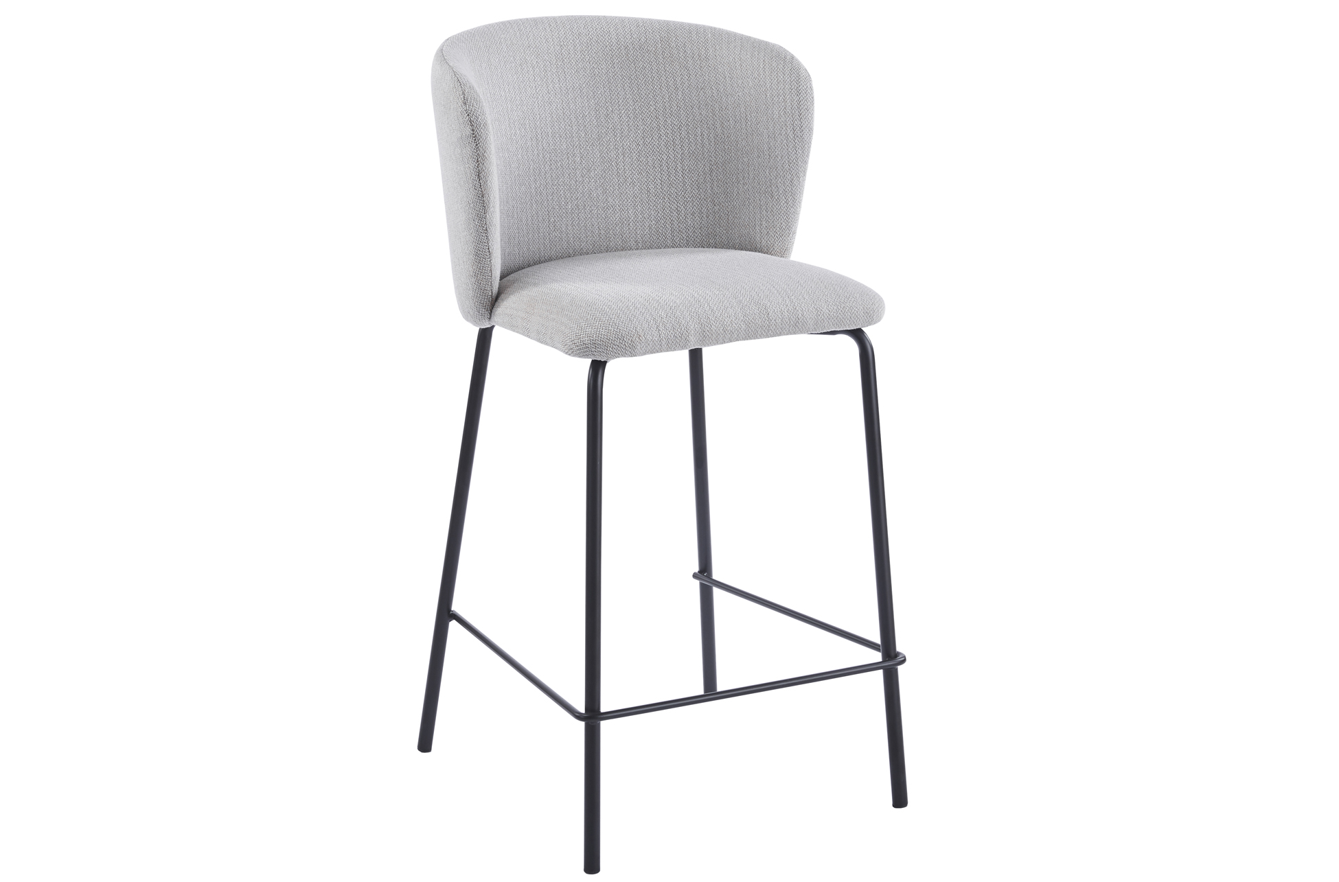 TABURETE TAPIZADO MARGOT ALTO ASIENTO 65 CM TEJIDO BEIGE. - Imagen 2
