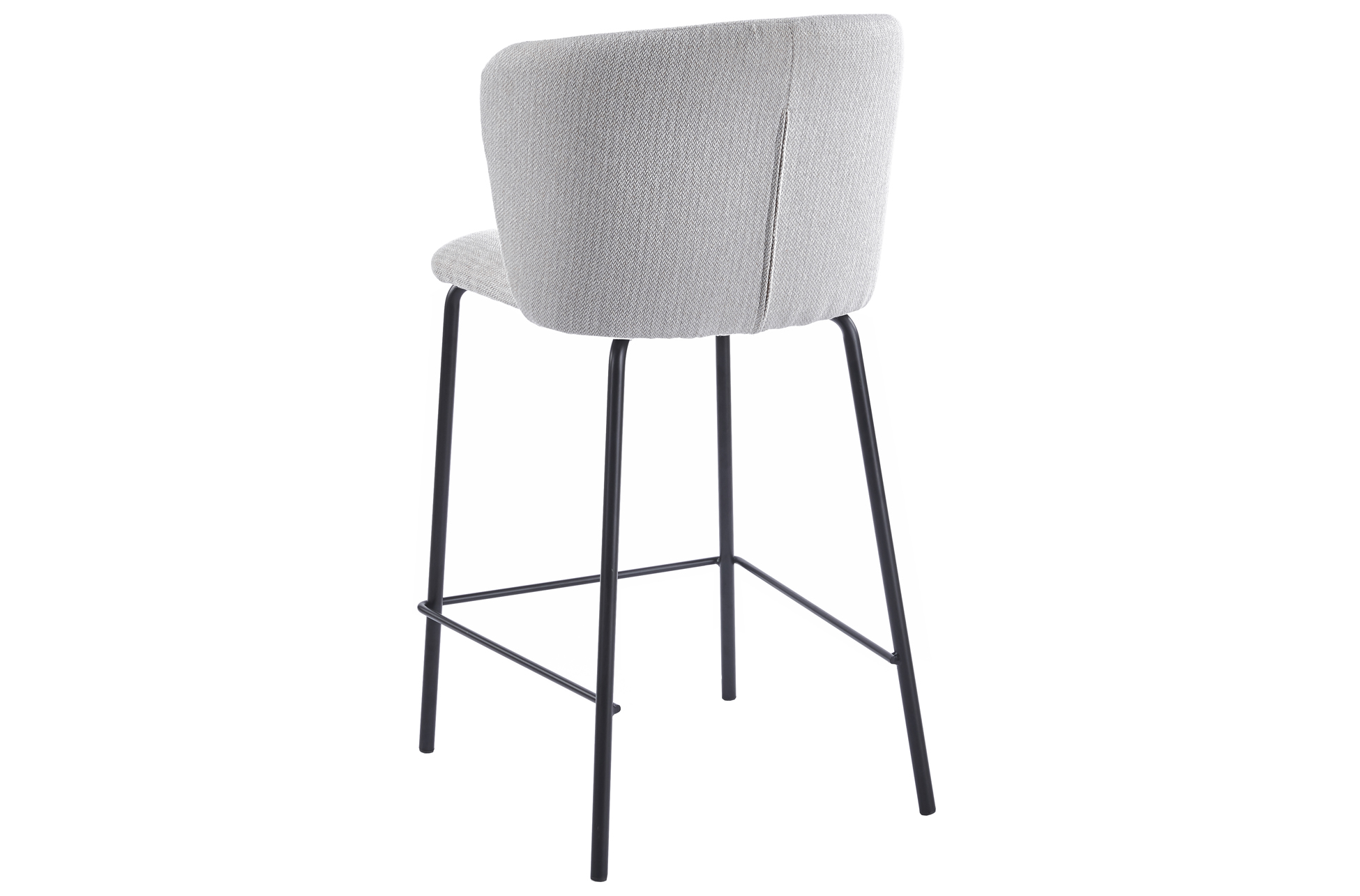 TABURETE TAPIZADO MARGOT ALTO ASIENTO 65 CM TEJIDO BEIGE. - Imagen 3