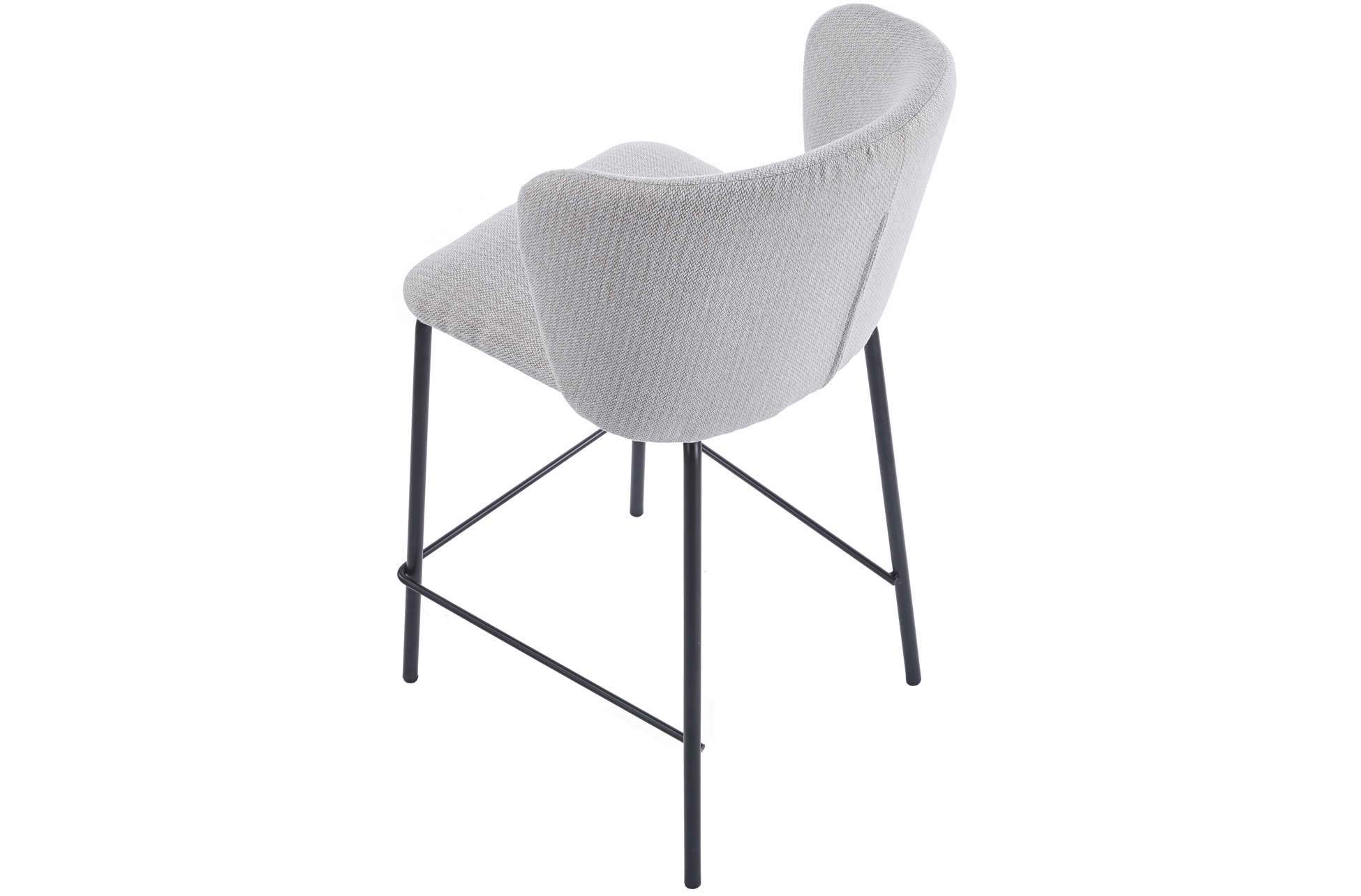 TABURETE TAPIZADO MARGOT ALTO ASIENTO 65 CM TEJIDO BEIGE. - Imagen 4