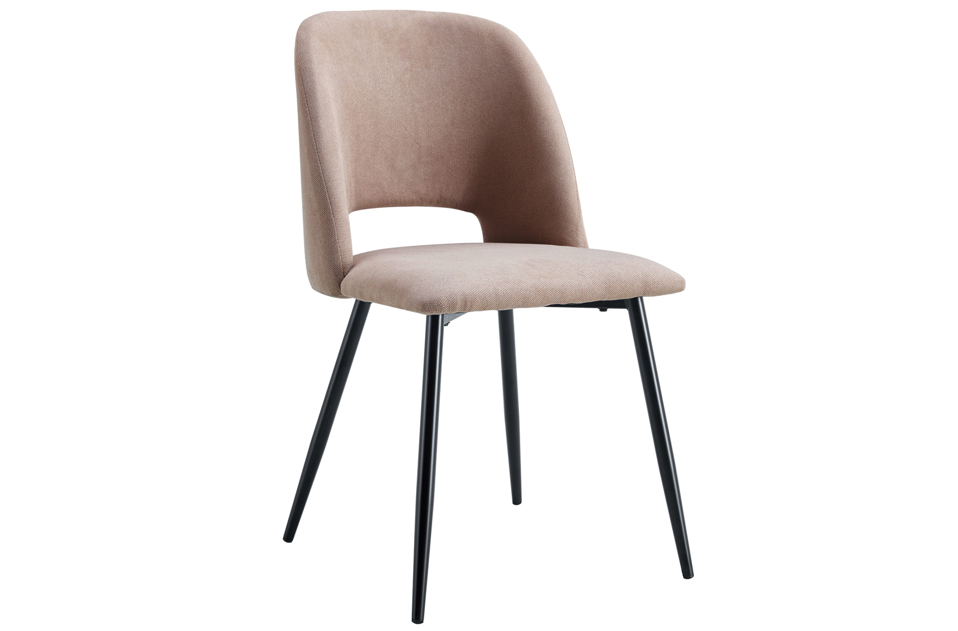 SILLA COMEDOR VENUS TEJIDO BEIGE / NEGRO. - Imagen 2