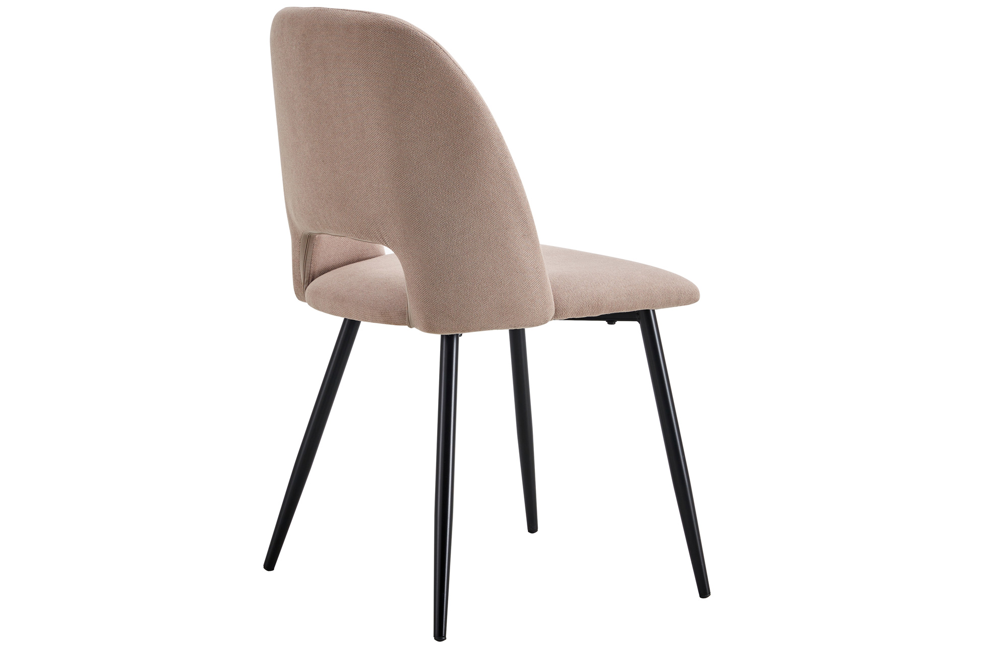 SILLA COMEDOR VENUS TEJIDO BEIGE / NEGRO. - Imagen 3