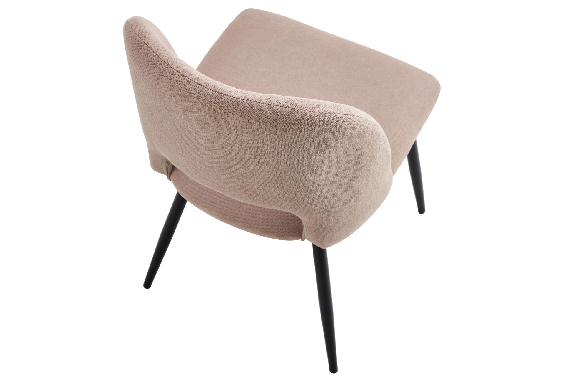SILLA COMEDOR VENUS TEJIDO BEIGE / NEGRO. - Imagen 4