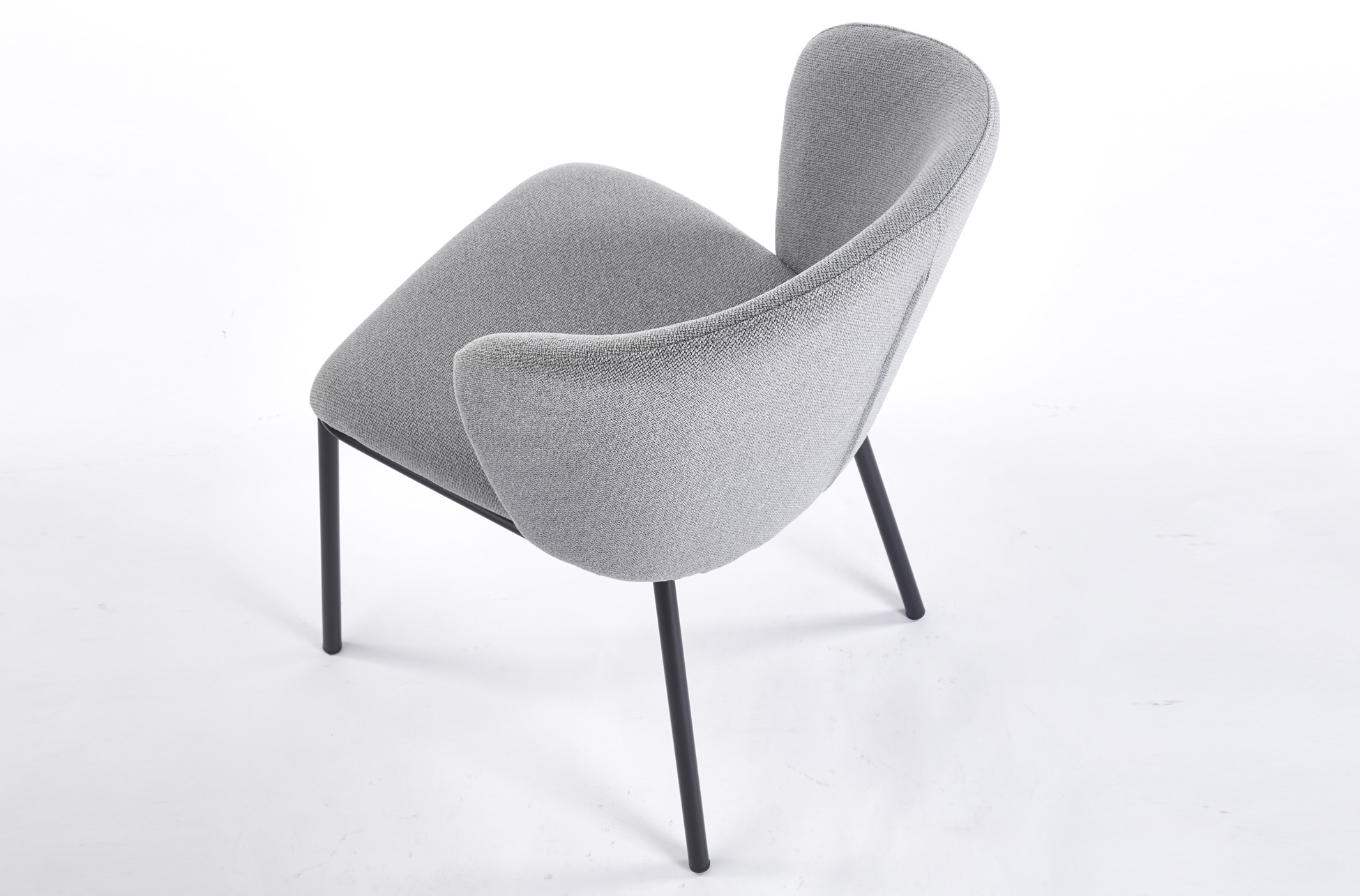 SILLA COMEDOR MARGOT TEJIDO GRIS / NEGRO - Imagen 3