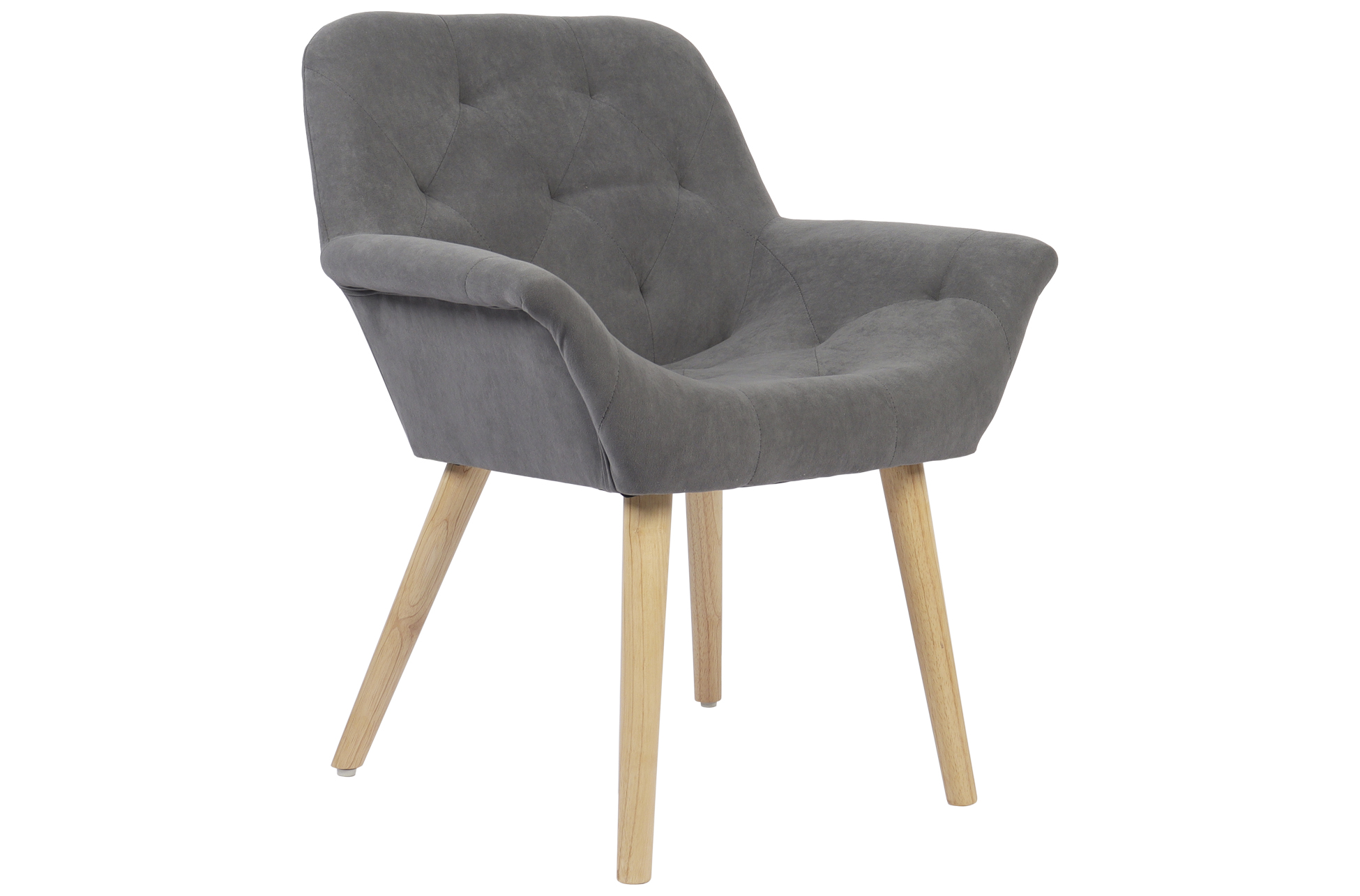 SILLA COMEDOR NATURE MICROFIBRA GRIS - Imagen 2