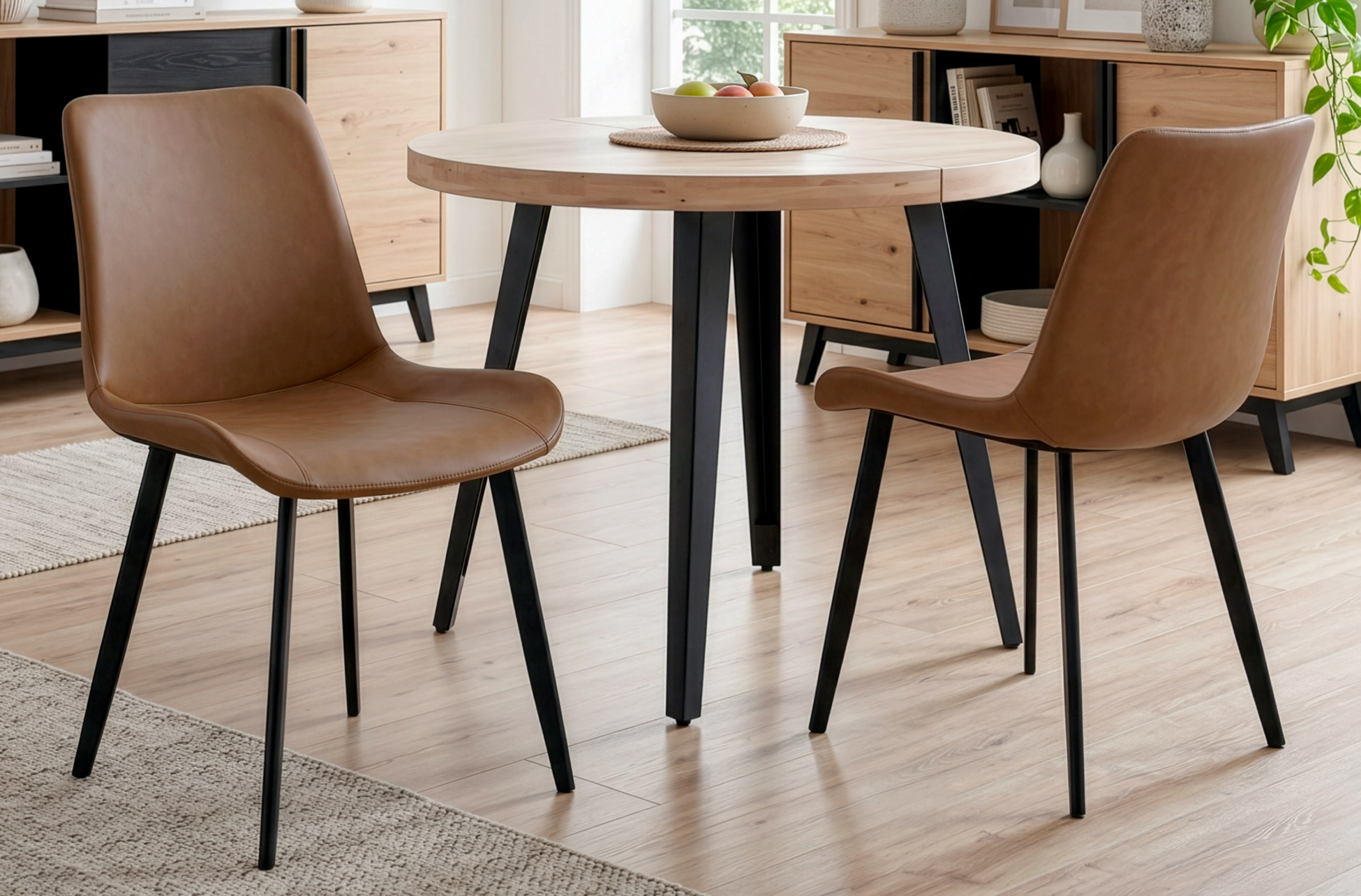 SILLA LIS CUIR MARRON
