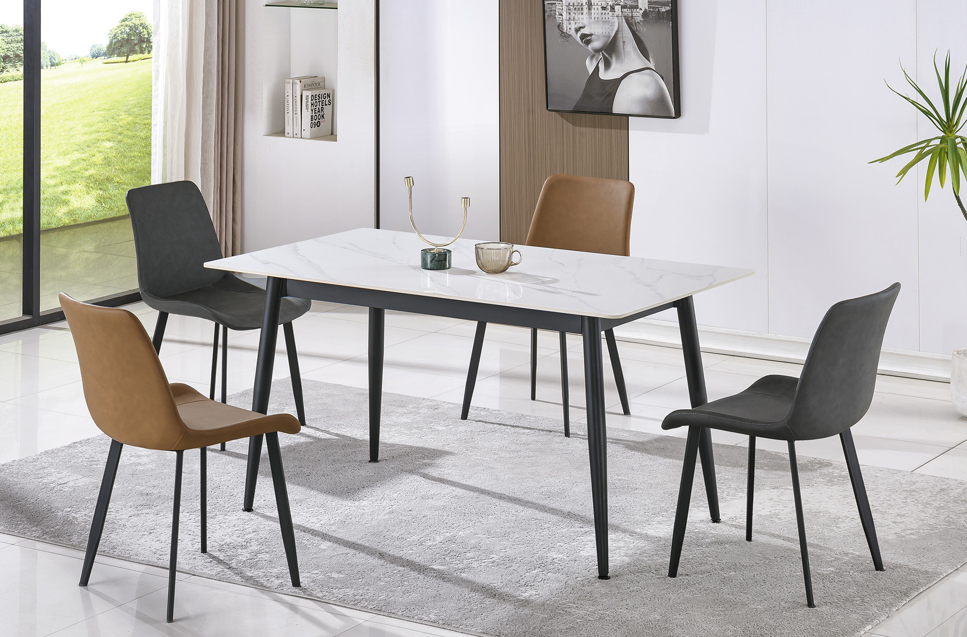 SILLA LIS CUIR MARRON - Imagen 5