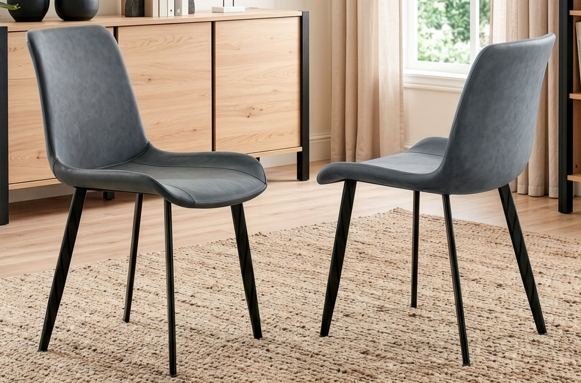 SILLA COMEDOR LIS CUIR GRIS