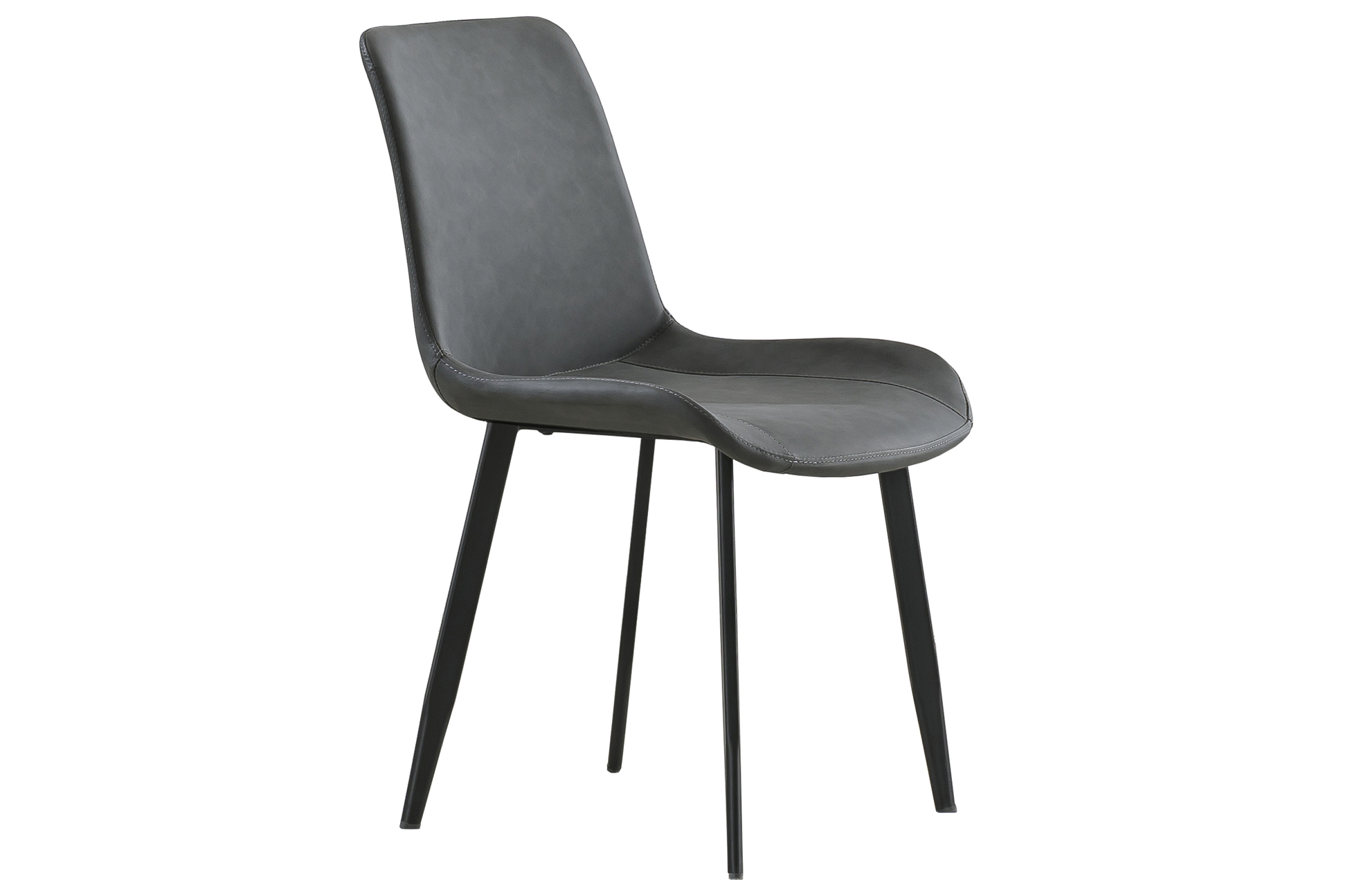 SILLA COMEDOR LIS CUIR GRIS - Imagen 2