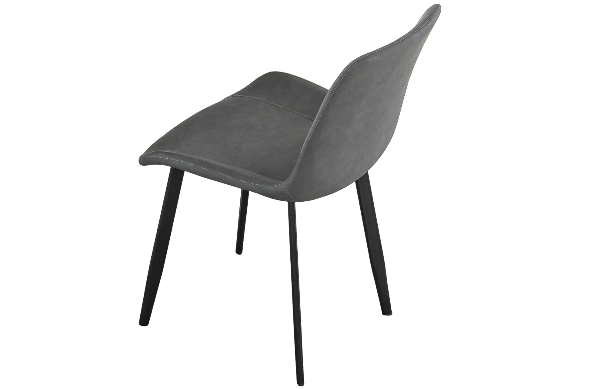 SILLA COMEDOR LIS CUIR GRIS - Imagen 4