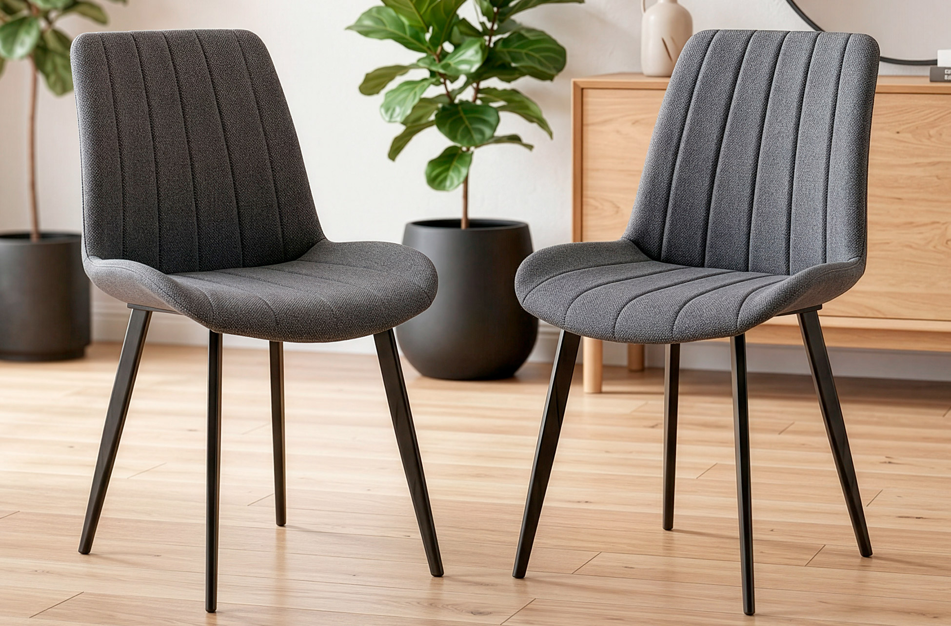 SILLA COMEDOR SOPHIE TEJIDO GRIS