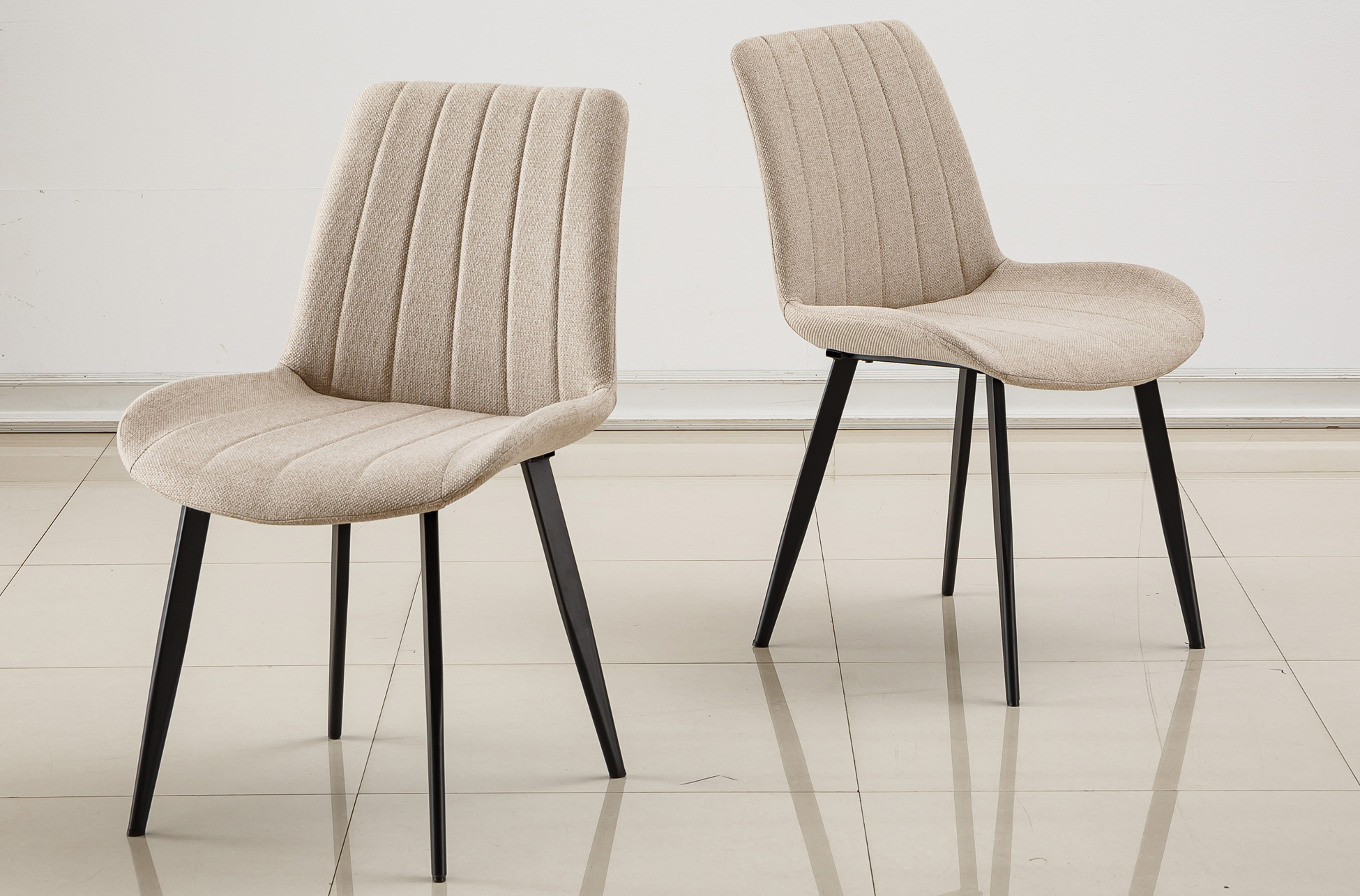 SILLA COMEDOR SOPHIE TEJIDO BEIGE - Imagen 4