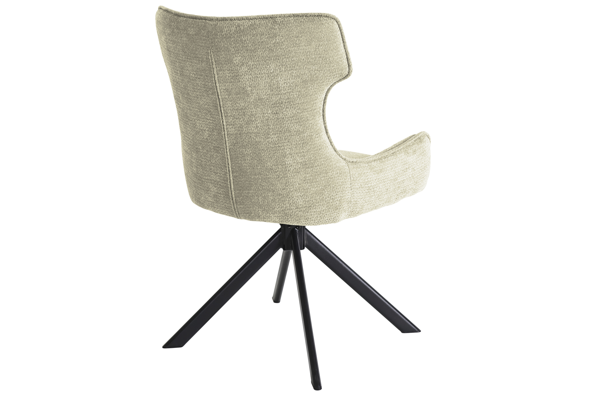 SILLA COMEDOR GIRATORIA ROBERT TEJIDO BEIGE - Imagen 4