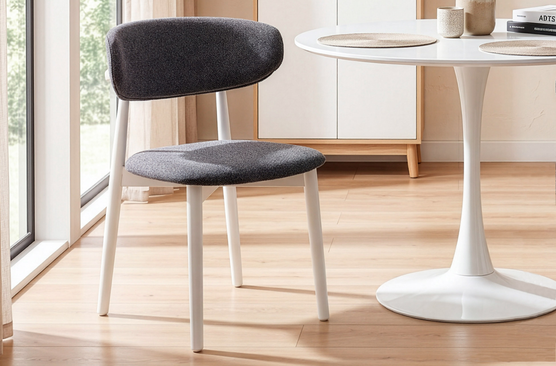 SILLA COMEDOR VERA GRIS / BLANCO