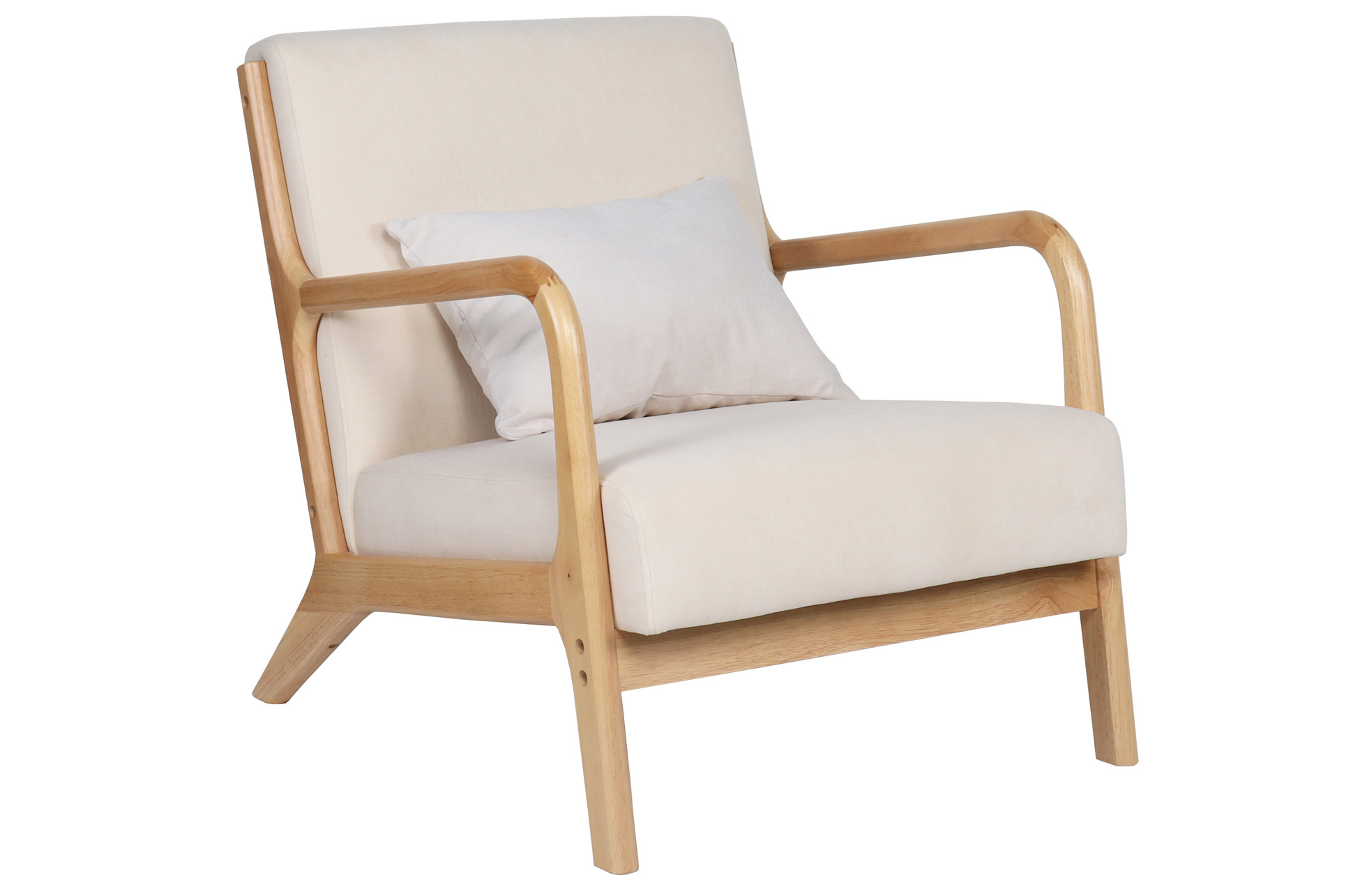 BUTACA TOKIO MICROFIBRA BEIGE / MADERA - Imagen 2