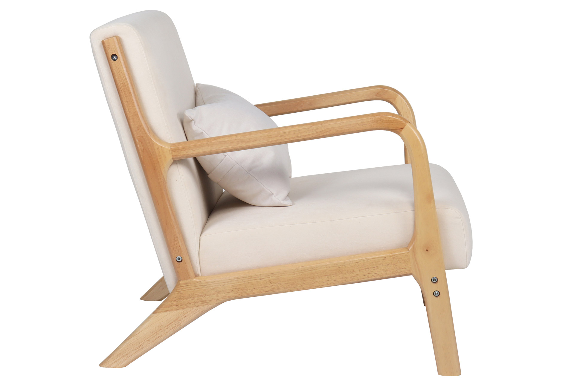 BUTACA TOKIO MICROFIBRA BEIGE / MADERA - Imagen 4
