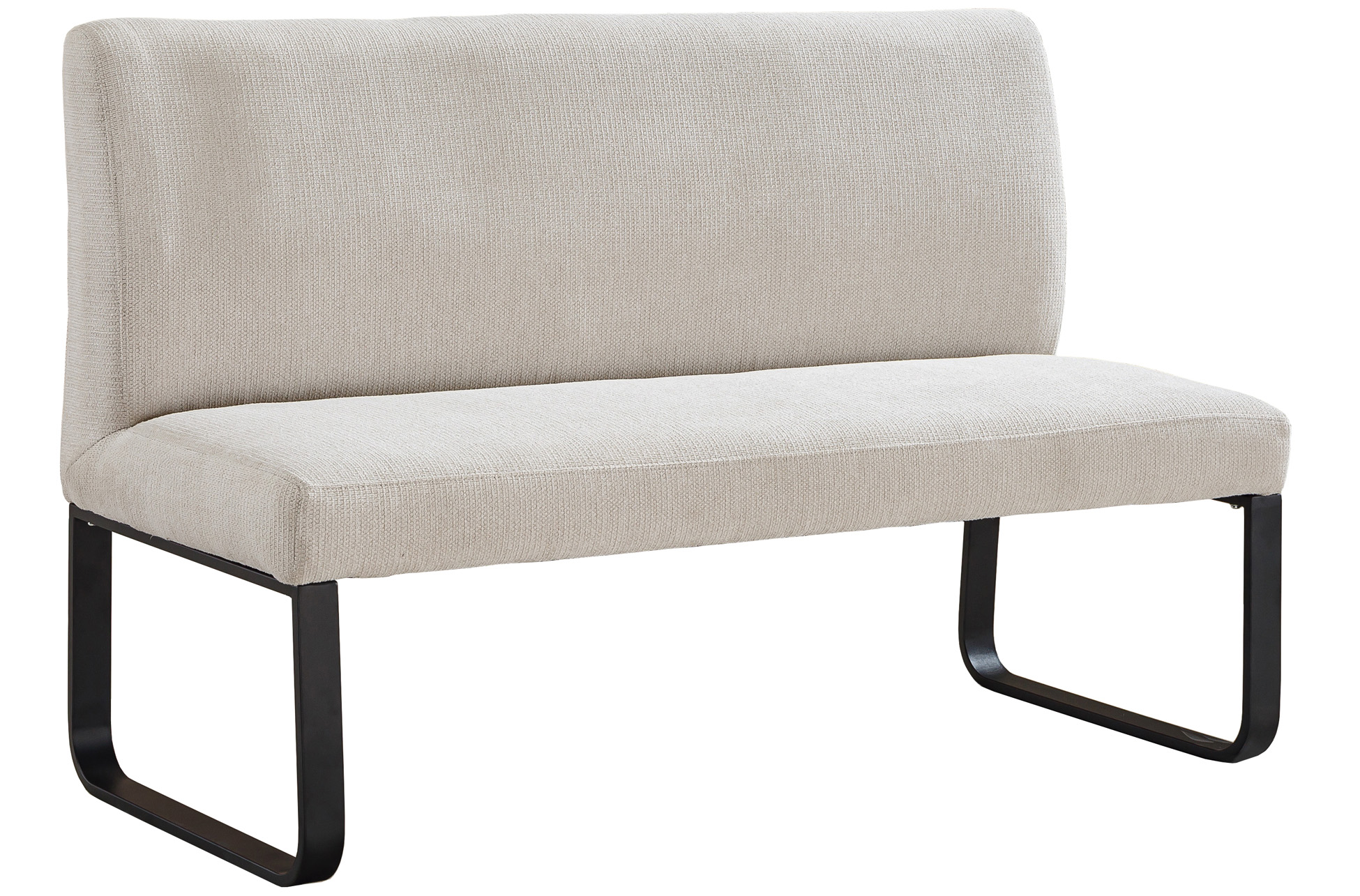 BANCO TAPIZADO CON RESPALDO SHARE TEJIDO BEIGE - Imagen 2