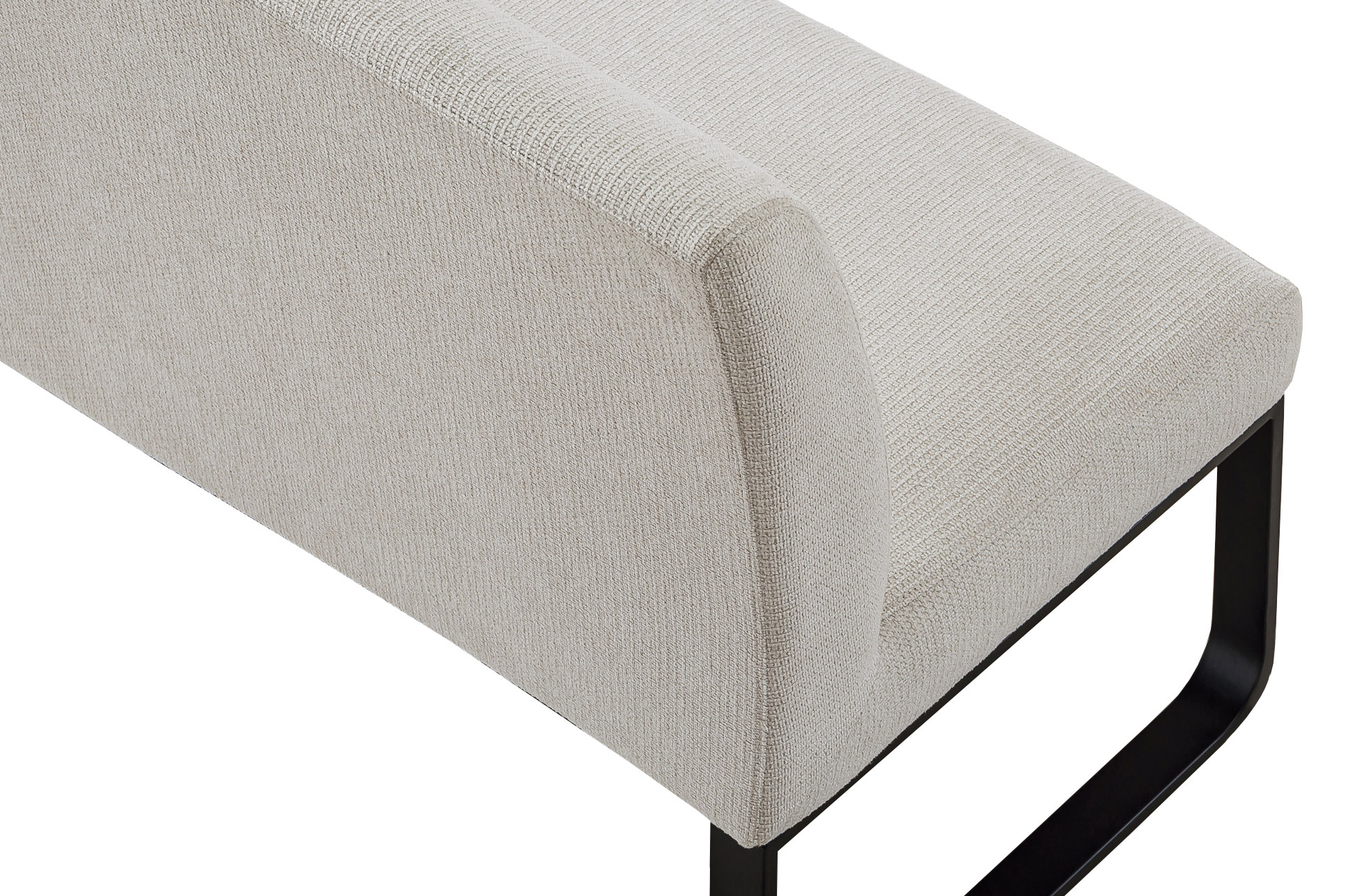 BANCO TAPIZADO CON RESPALDO SHARE TEJIDO BEIGE - Imagen 4