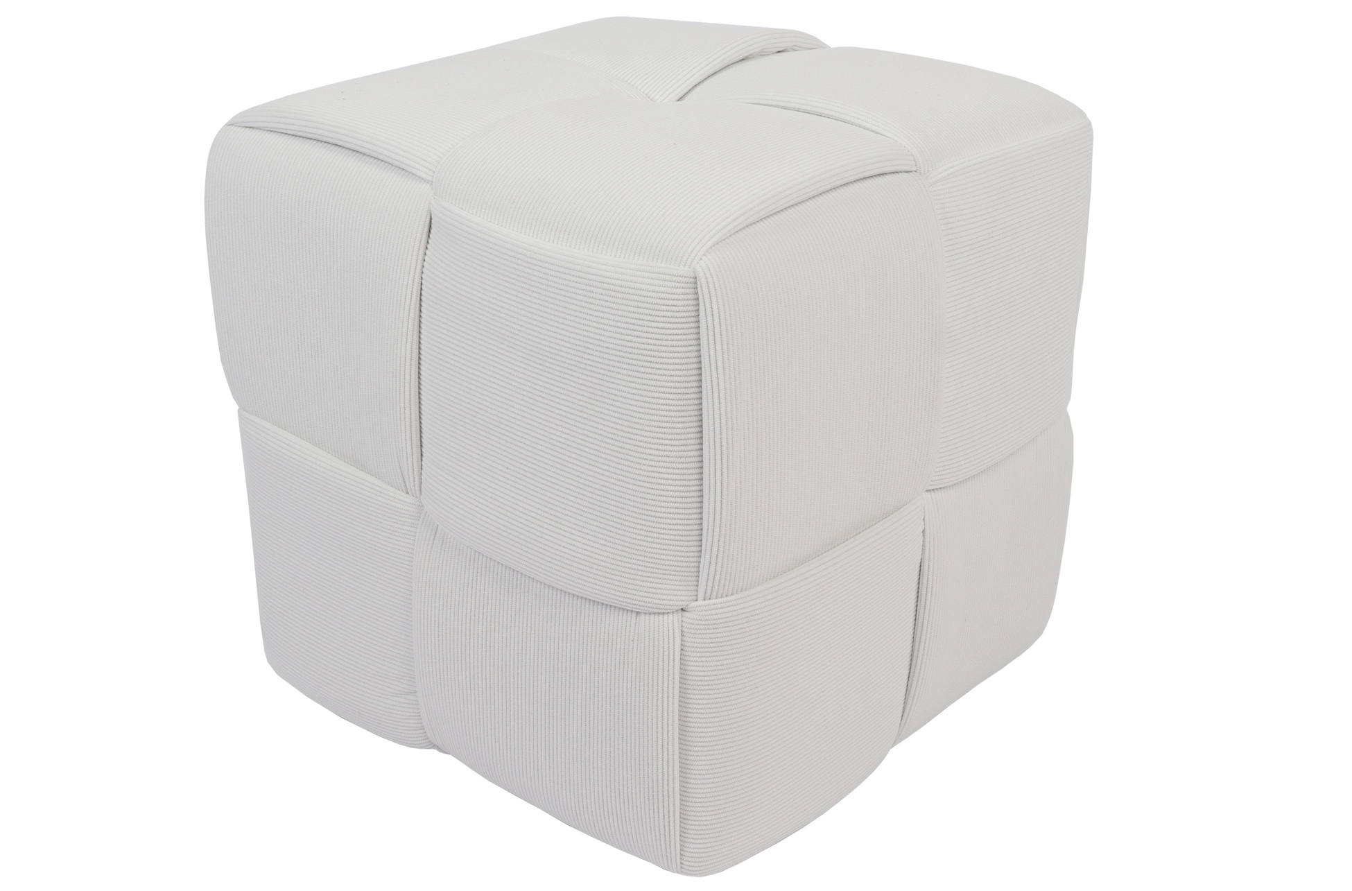 PUFF 45 X 45 CM CORDUROY NATA - Imagen 2