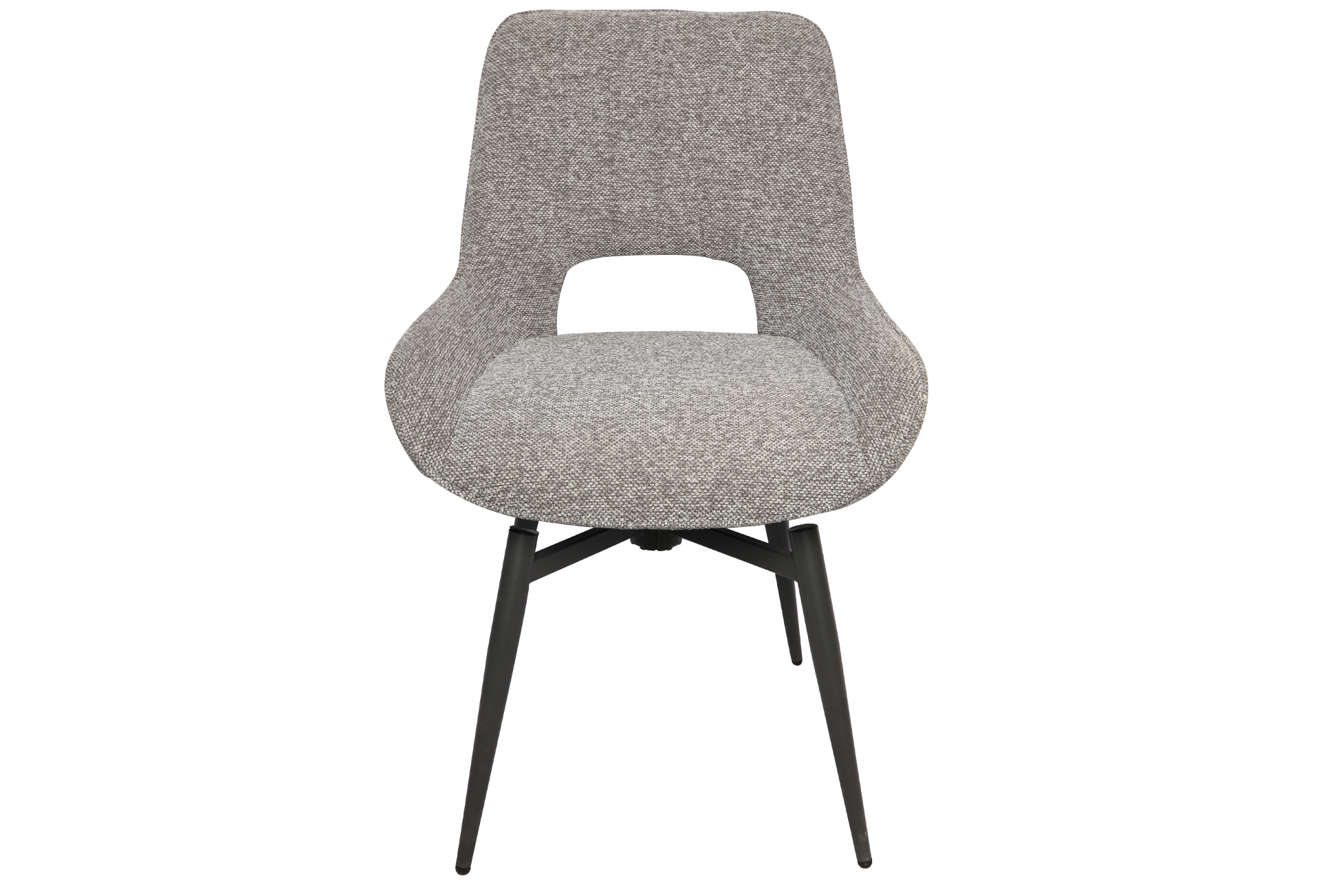 SILLA DE COMEDOR GIRATORIA DARA TEJIDO GRIS. - Imagen 3