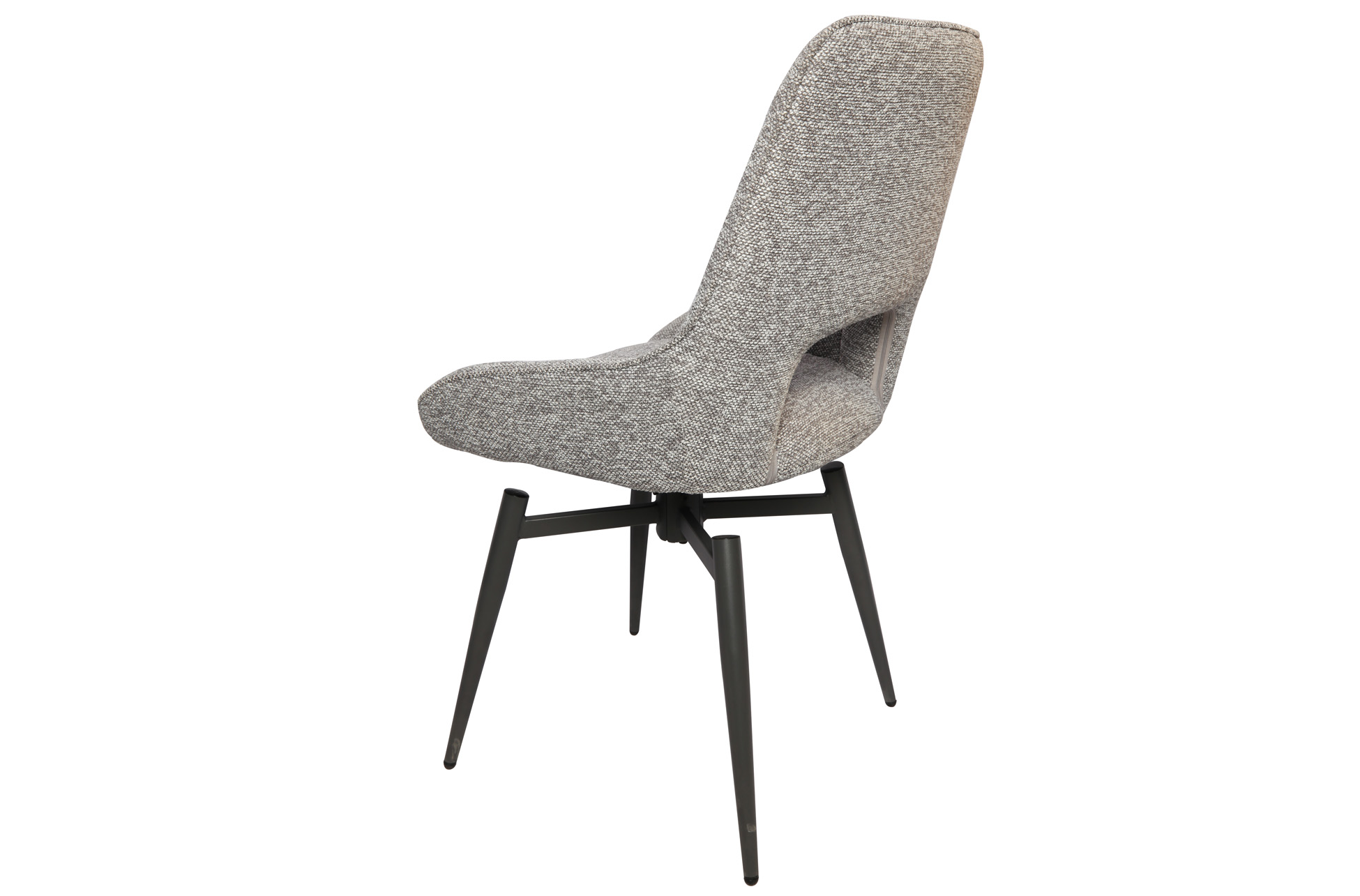 SILLA DE COMEDOR GIRATORIA DARA TEJIDO GRIS. - Imagen 4