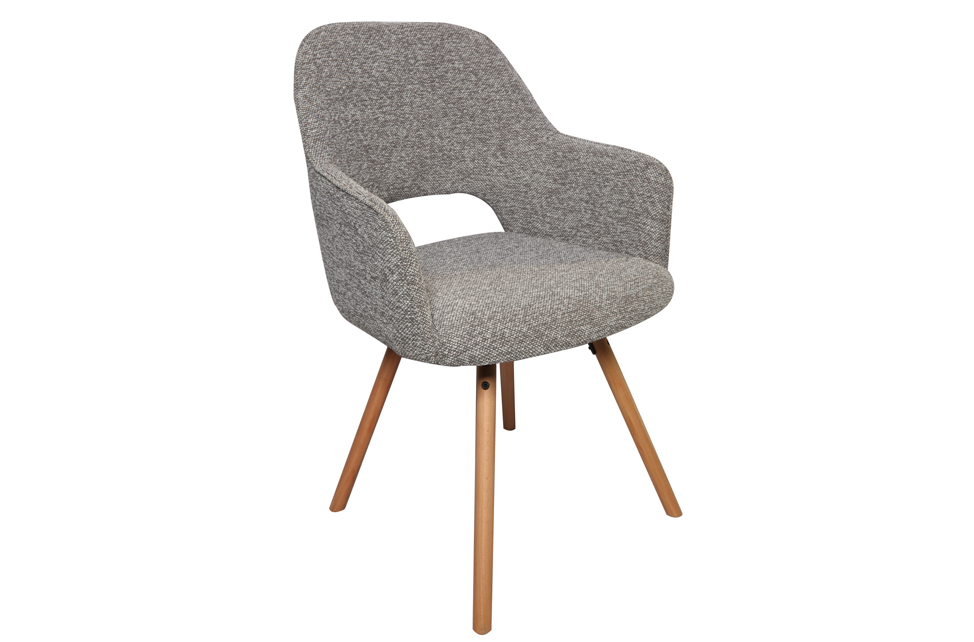 SILLA DE COMEDOR GIRATORIA RIMOR TEJIDO GRIS. - Imagen 2