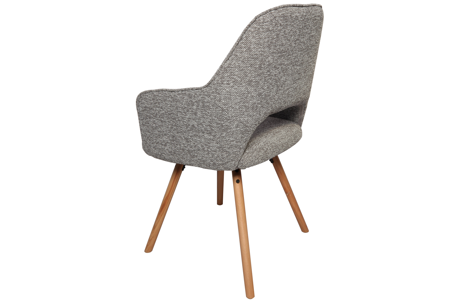 SILLA DE COMEDOR GIRATORIA RIMOR TEJIDO GRIS. - Imagen 4