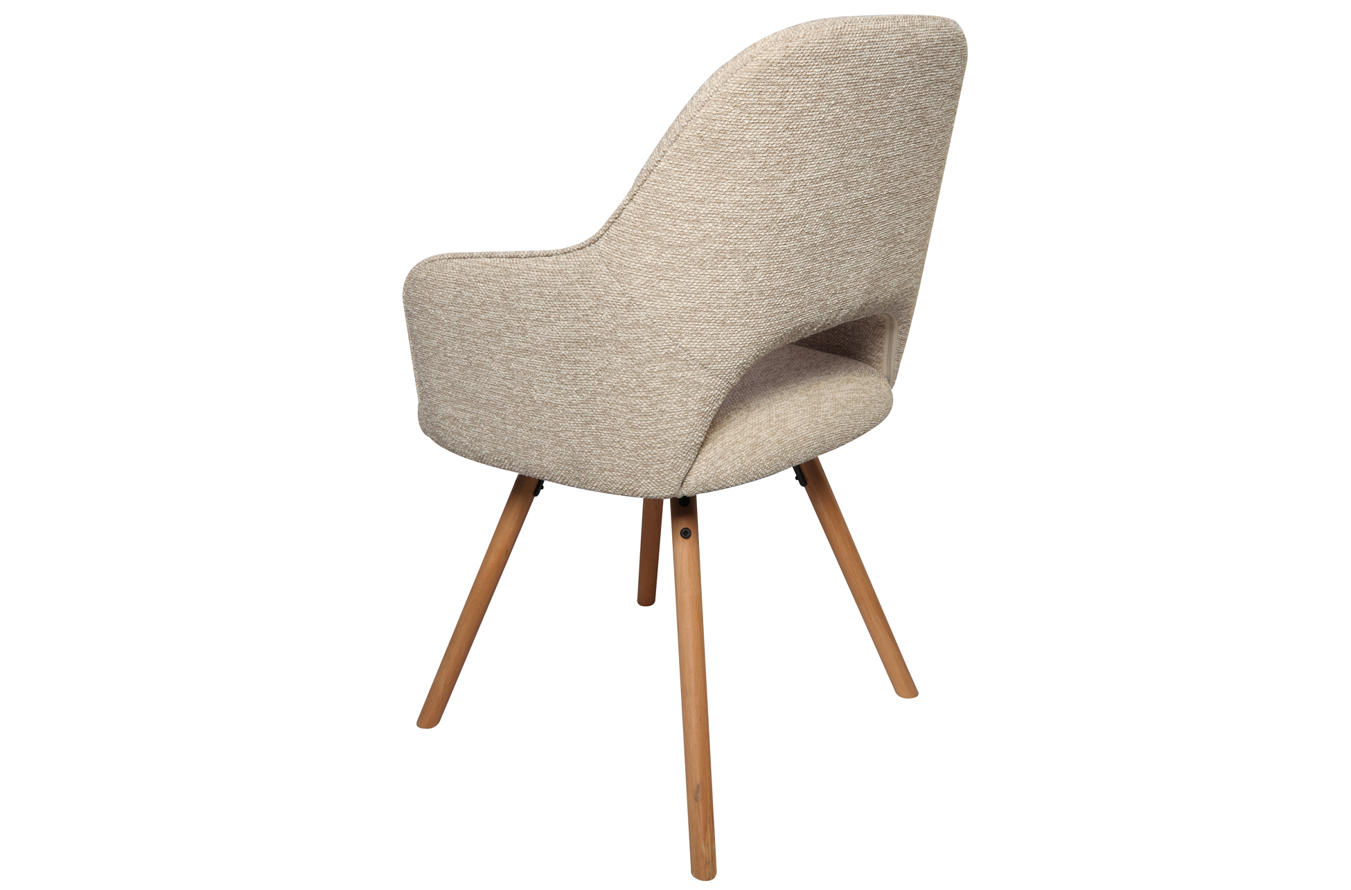 SILLA DE COMEDOR GIRATORIA RIMOR TEJIDO BEIGE. - Imagen 4