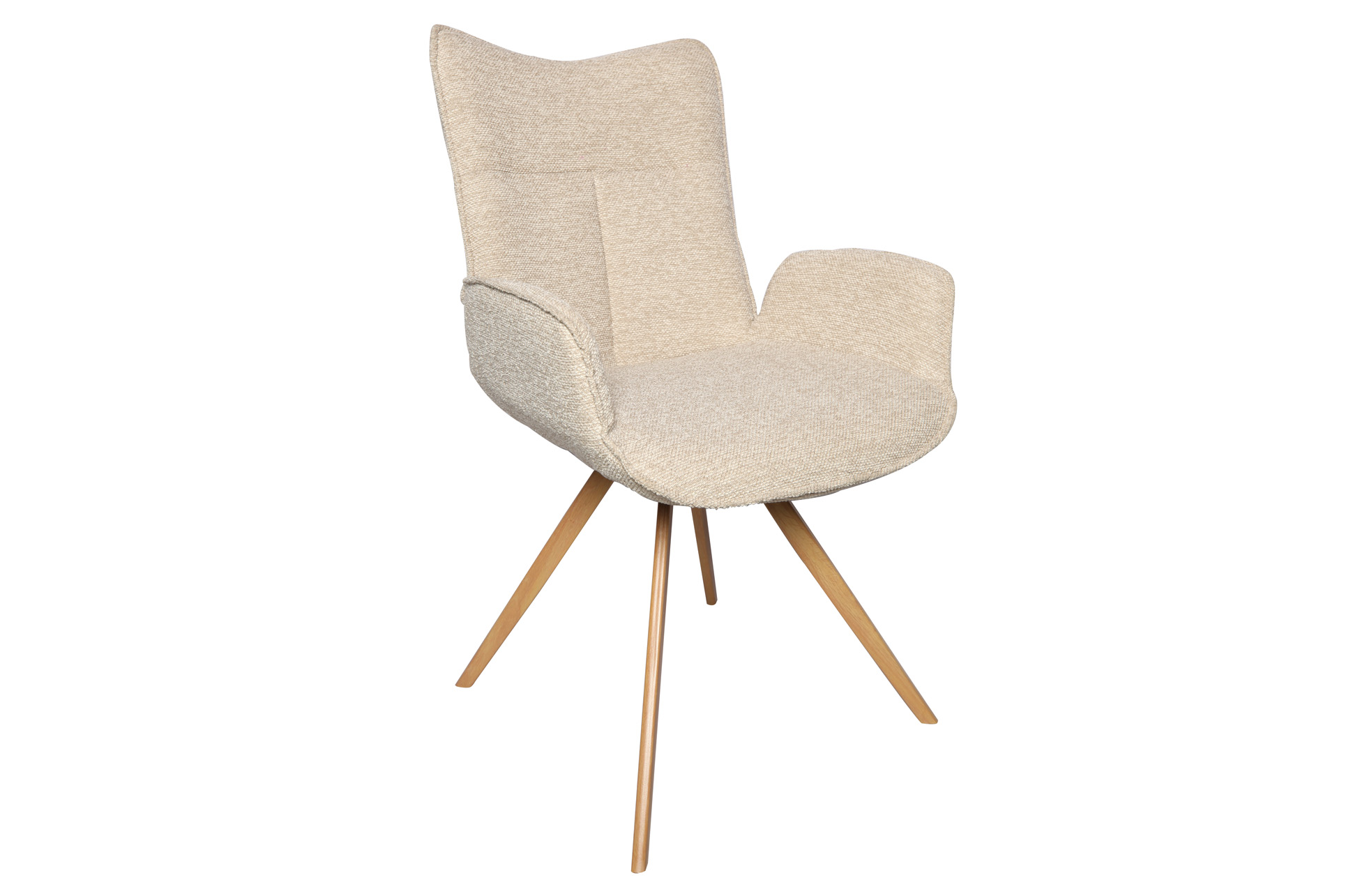 SILLA COMEDOR MIREIA TEJIDO BEIGE - Imagen 2
