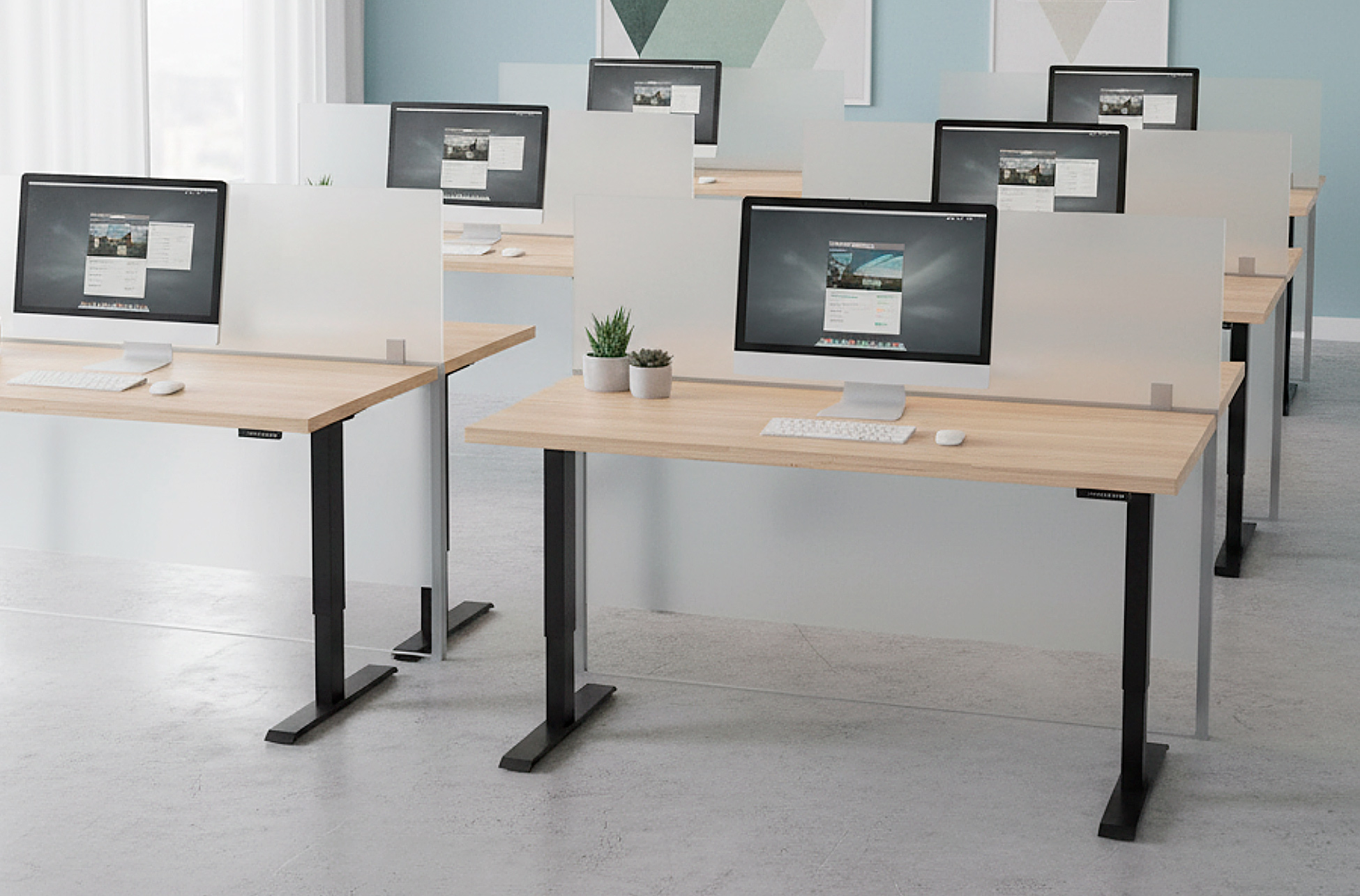 MESA ESCRITORIO / DESPACHO MOTORIZADA ELEVABLE STAND 140 x 70 CM NORDISH / NEGRO.