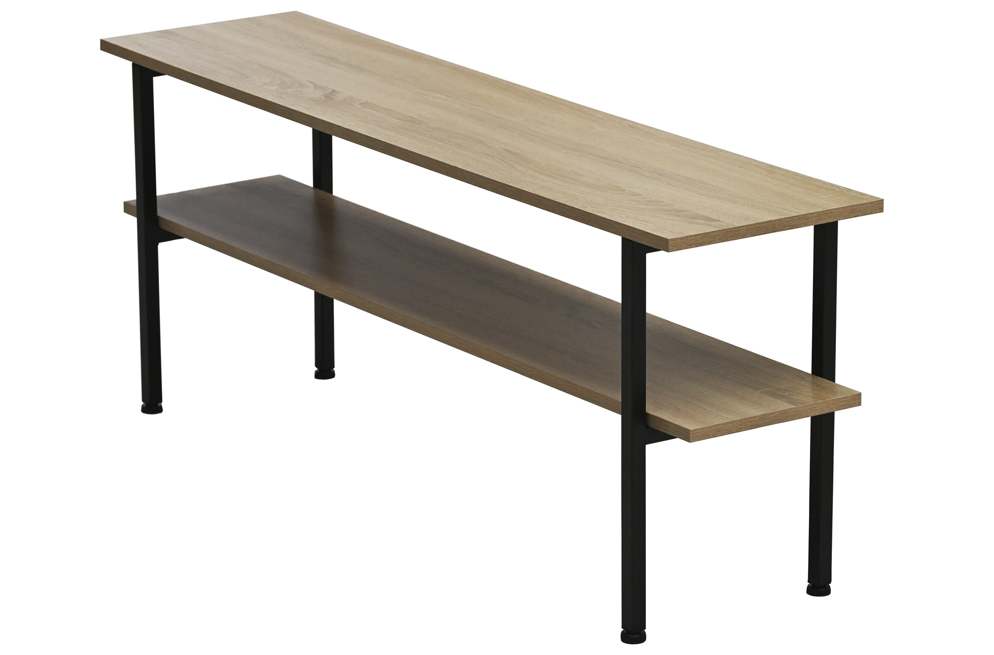 MESA AUXILIAR / TV DECK 120 x 30 CM OAK / NEGRO - Imagen 2
