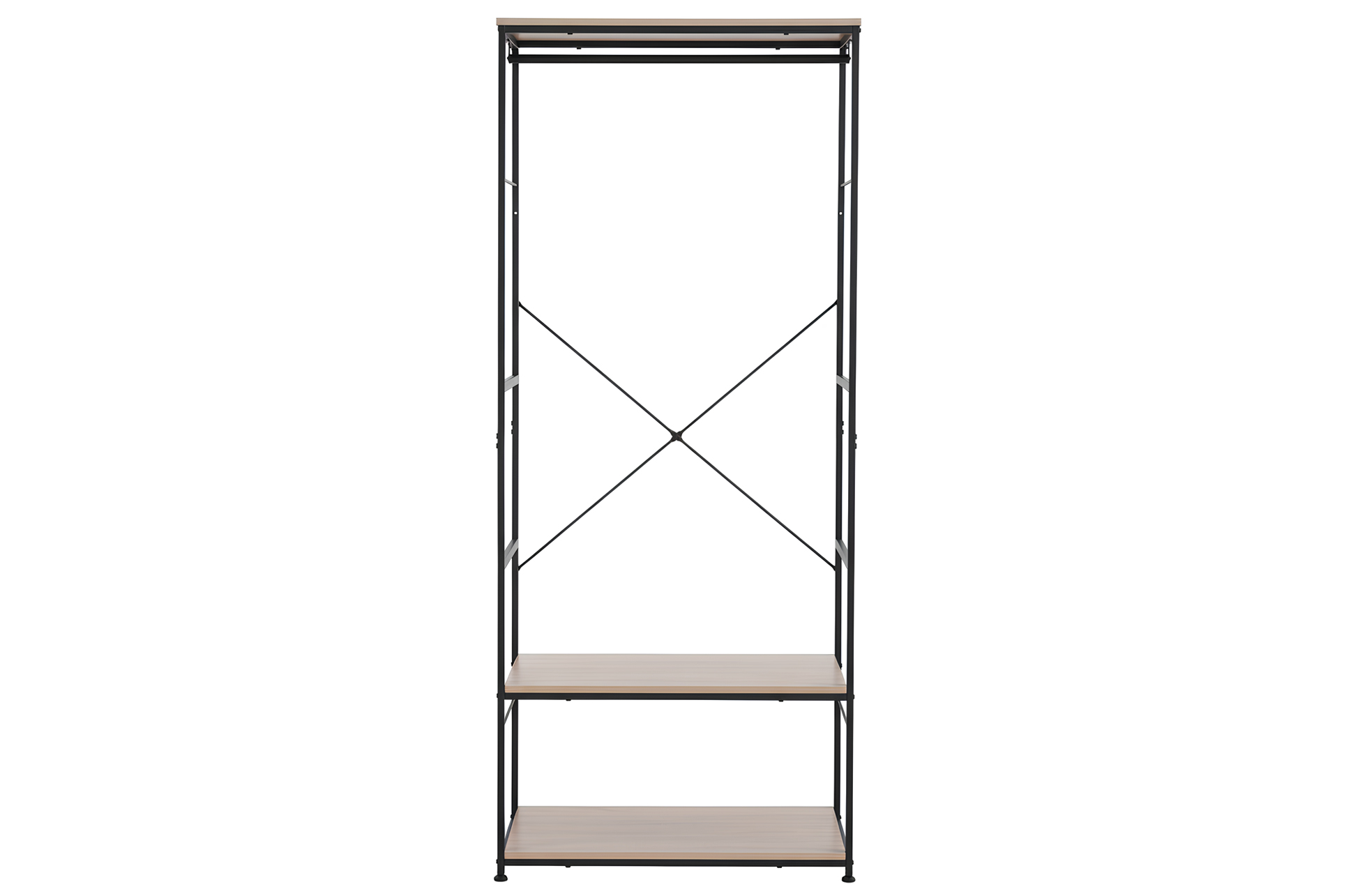 ARMARIO ABIERTO OPEN DECK 75 X 180 CM OAK / NEGRO - Imagen 4