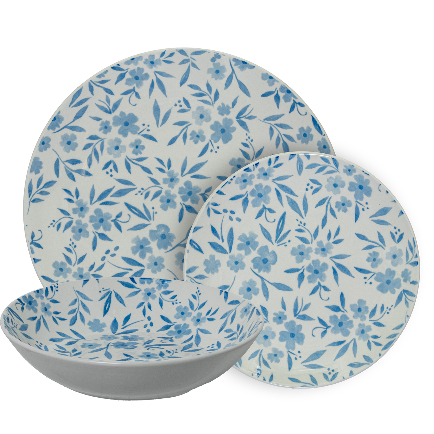 VAJILLA 18 PZS PORCELANA BLANC