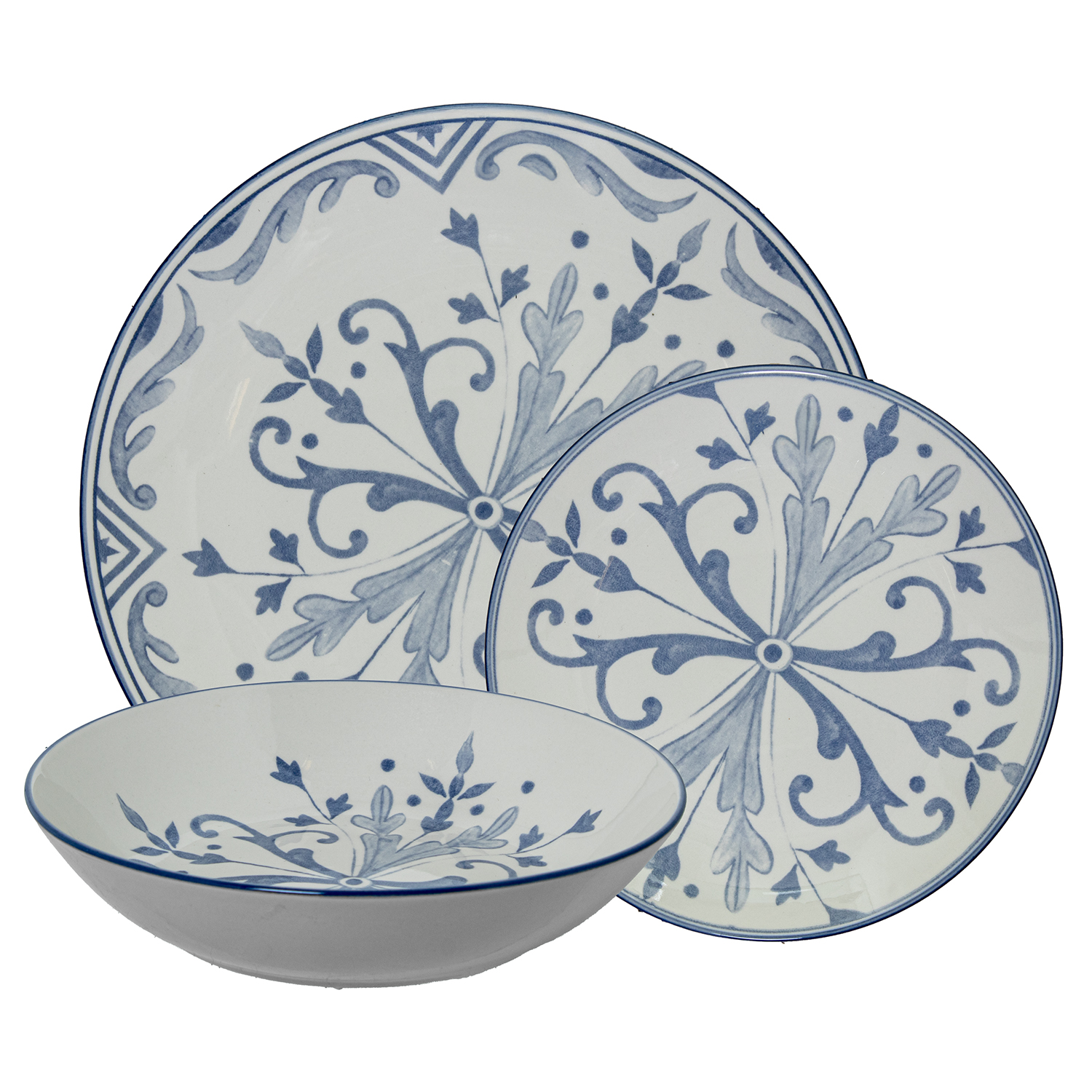 VAJILLA 18 PZS PORCELANA BLANC