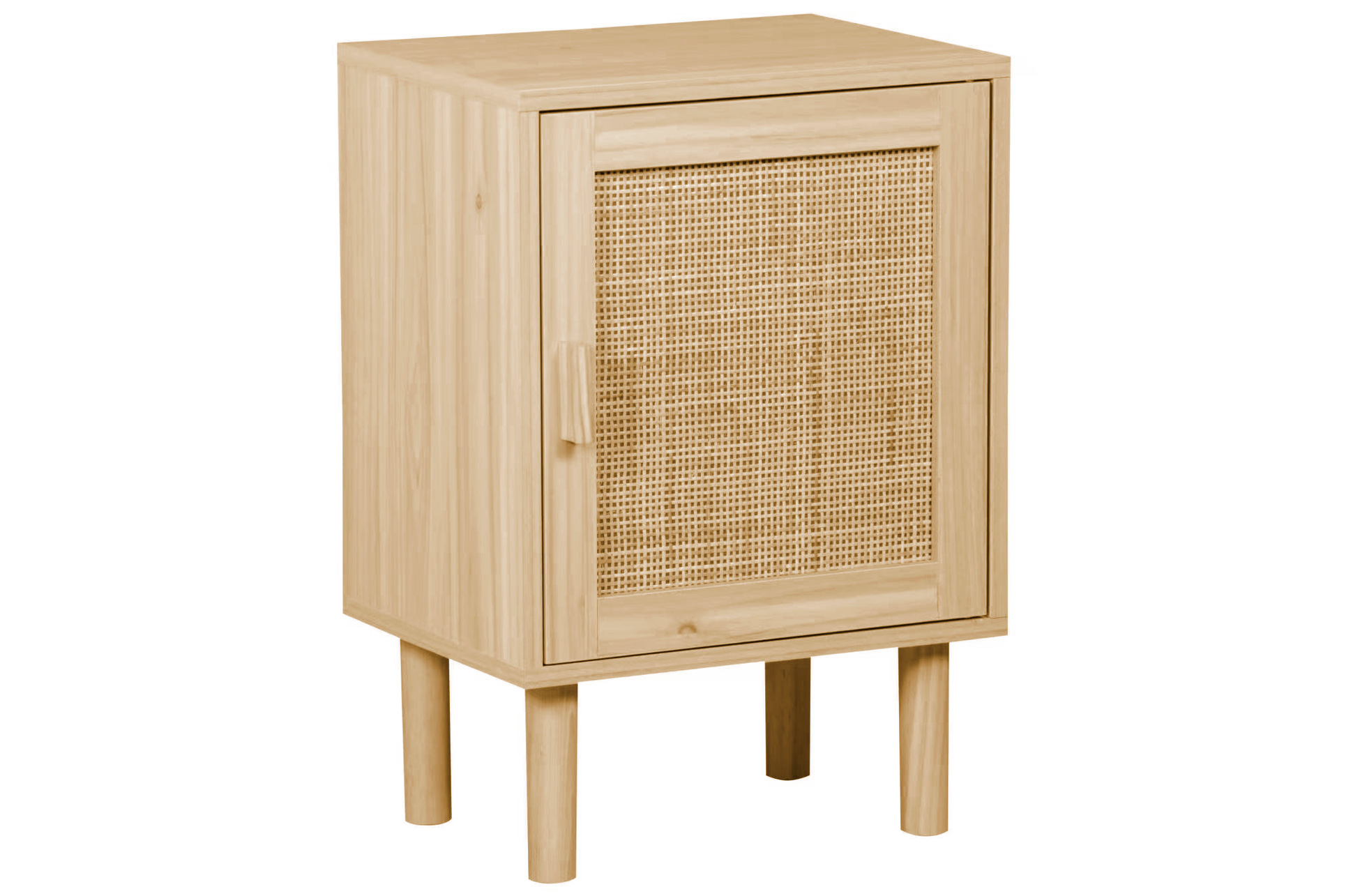 MESILLA DÉCOR 40 x 30 CM PINO / RATTAN. - Imagen 2