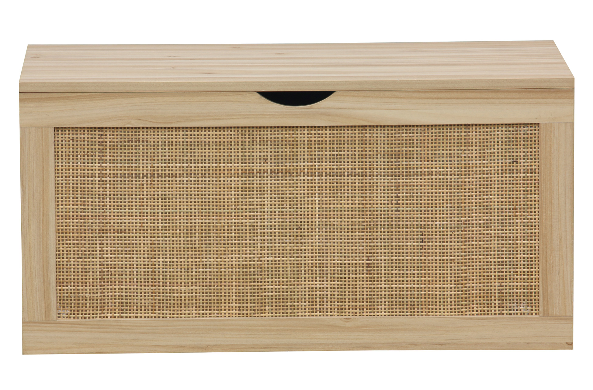 BAUL DECOR 80 x 40 CM PINO / RATTAN. - Imagen 3