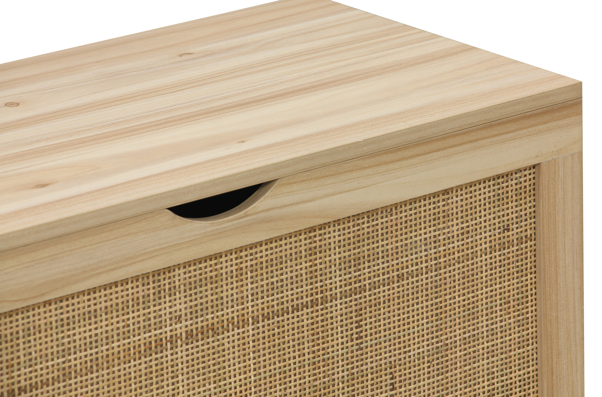 BAUL DECOR 80 x 40 CM PINO / RATTAN. - Imagen 7
