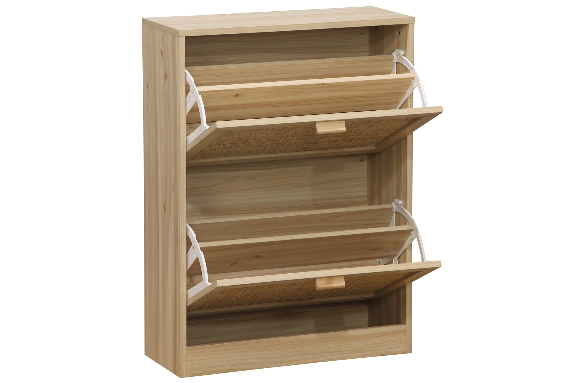 ZAPATERO DECOR 60 x 24 CM PINO / RATTAN. - Imagen 5