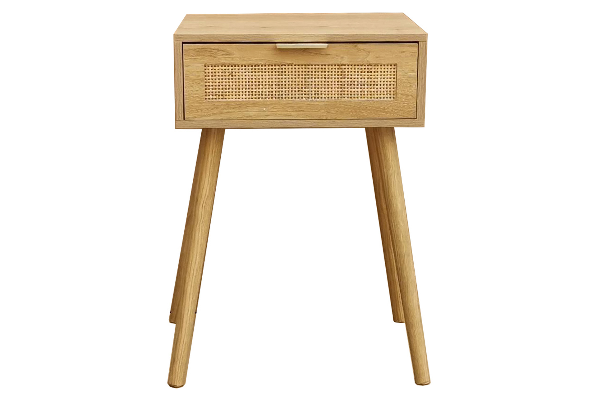 MESILLA DE NOCHE 40 x 30 CM FREYA PINO / RATTAN. - Imagen 3