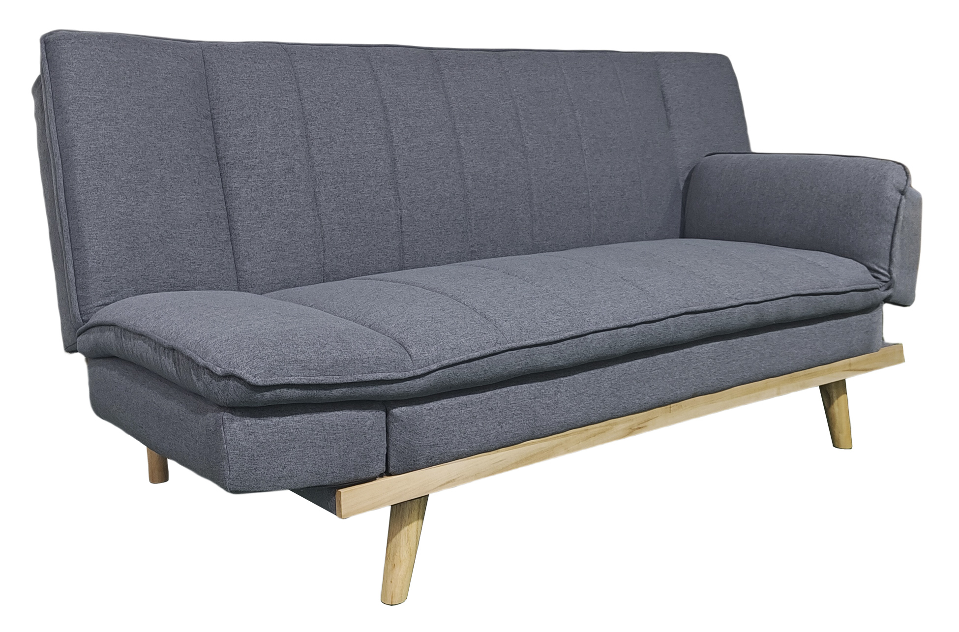 SOFA CAMA LOUNGE XL 114 x 189 CM TEJIDO GRIS - Imagen 3