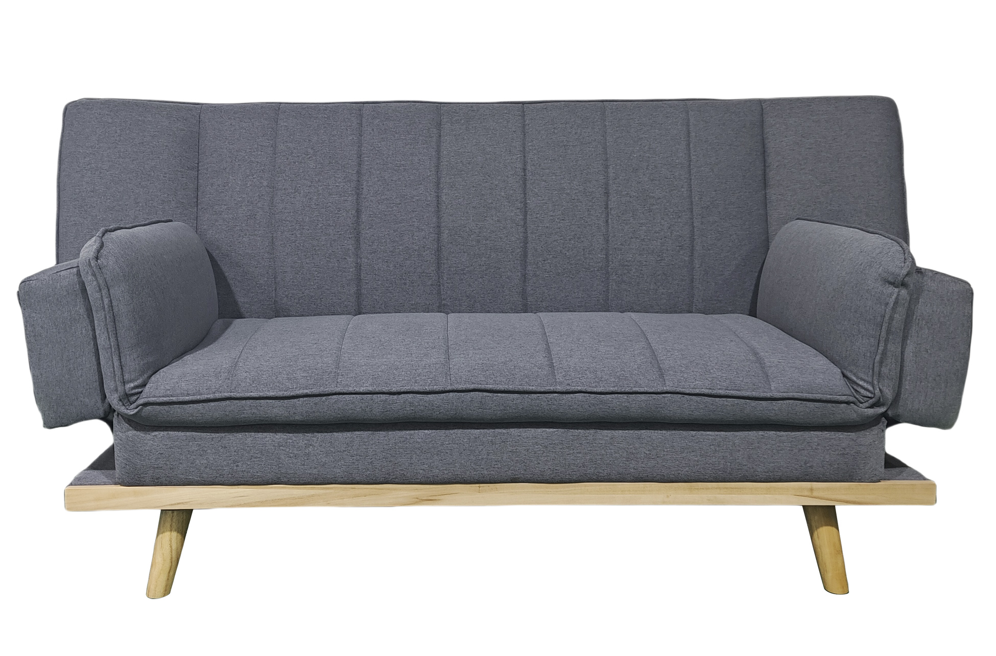 SOFA CAMA LOUNGE XL 114 x 189 CM TEJIDO GRIS - Imagen 4