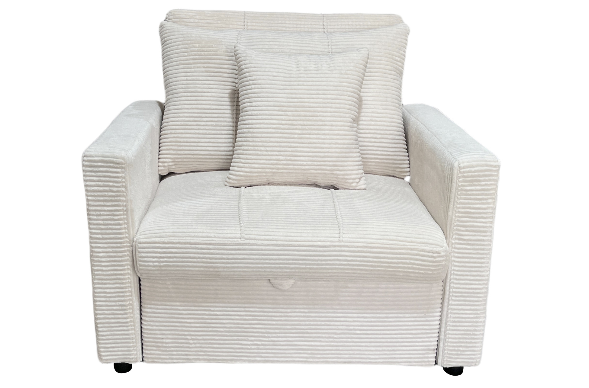 SOFA CAMA DIVAN 99 CM CORDUROY CREMA - Imagen 2