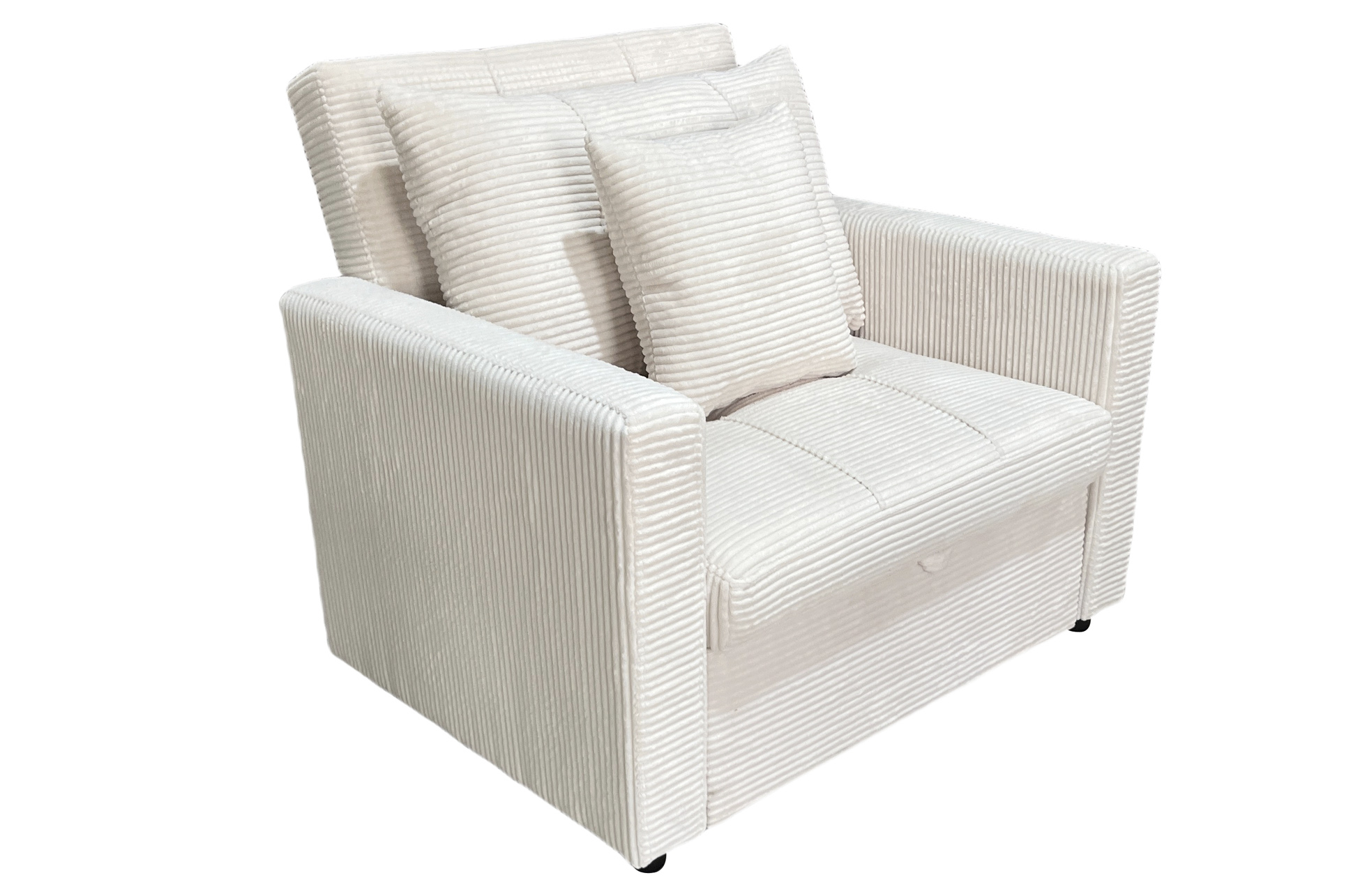 SOFA CAMA DIVAN 99 CM CORDUROY CREMA - Imagen 3