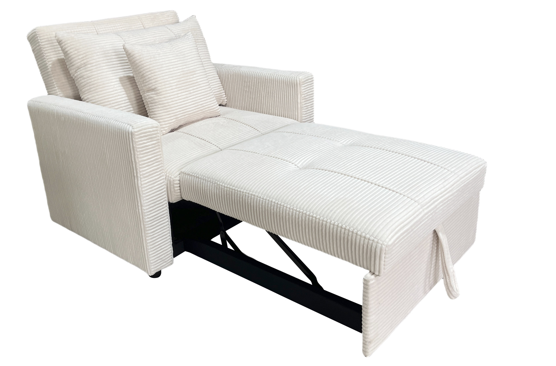 SOFA CAMA DIVAN 99 CM CORDUROY CREMA - Imagen 4