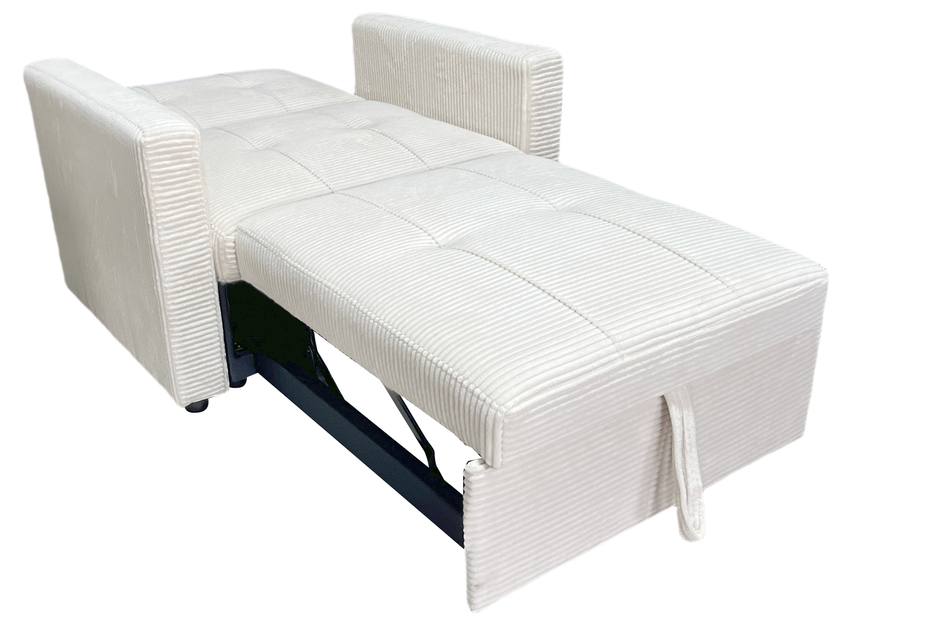 SOFA CAMA DIVAN 99 CM CORDUROY CREMA - Imagen 5