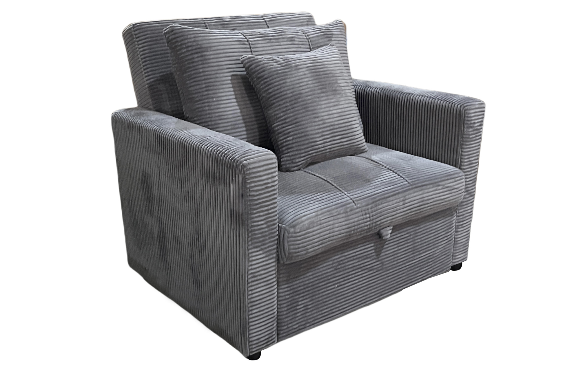 SOFA CAMA DIVAN 99 CM CORDUROY GRIS - Imagen 3