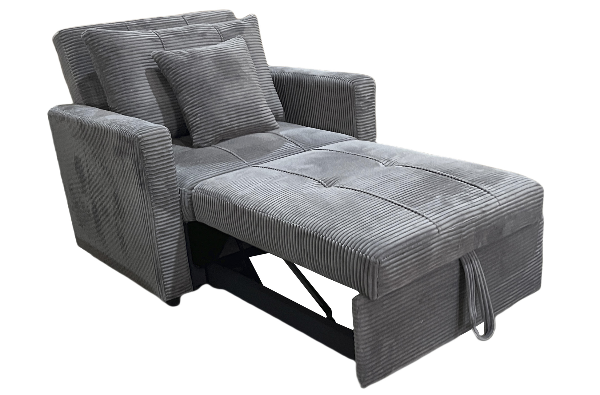 SOFA CAMA DIVAN 99 CM CORDUROY GRIS - Imagen 4