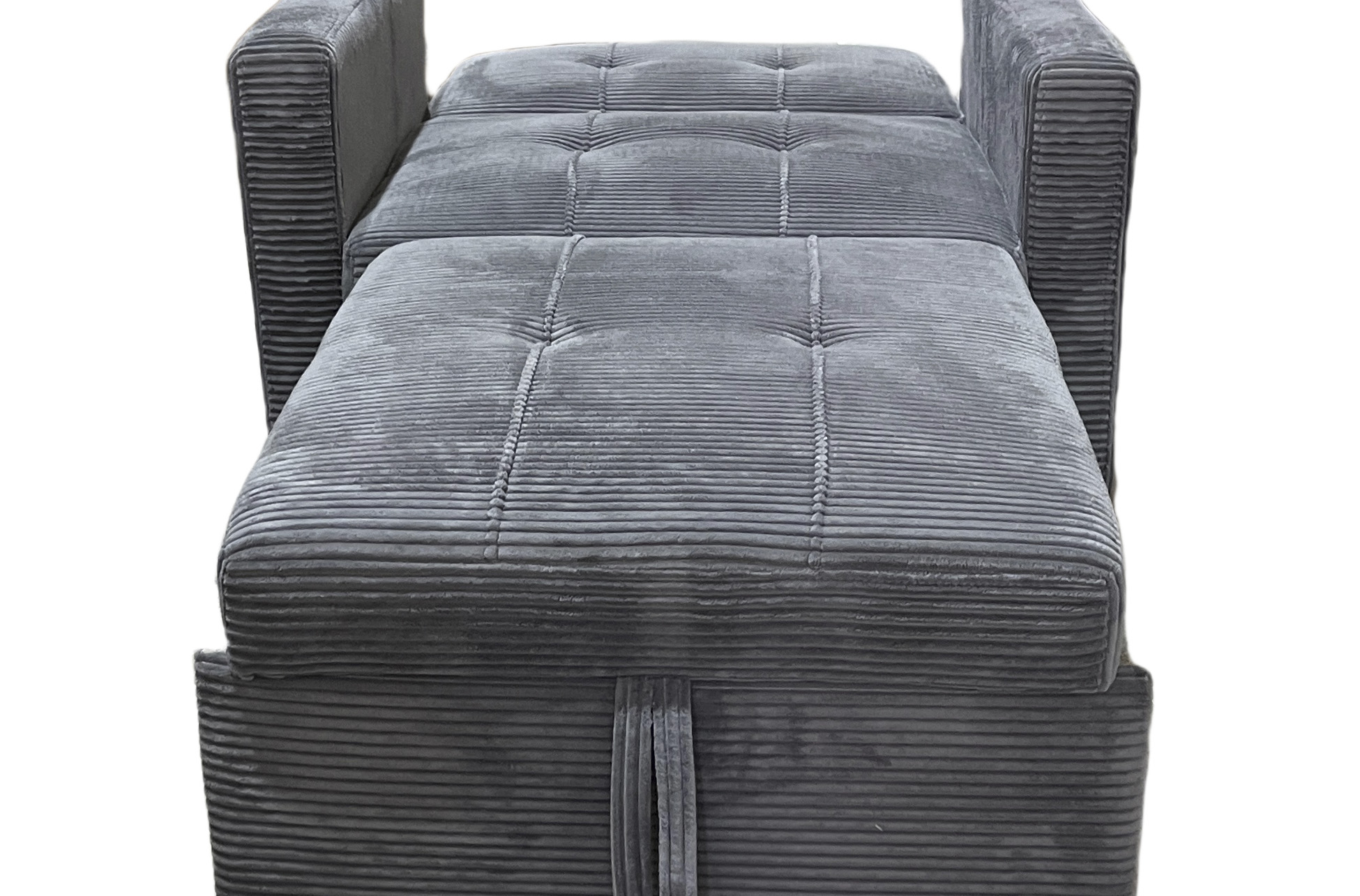 SOFA CAMA DIVAN 99 CM CORDUROY GRIS - Imagen 5