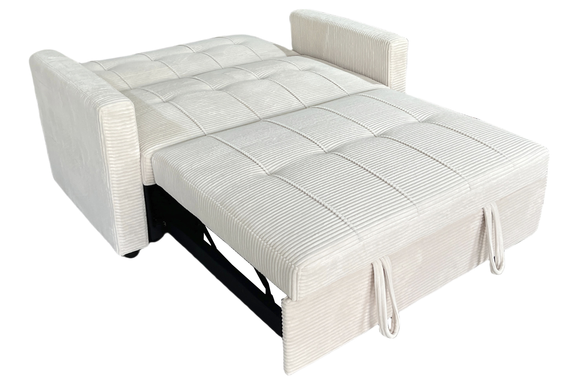 SOFA CAMA DIVAN 140 CM CORDUROY CREMA - Imagen 6