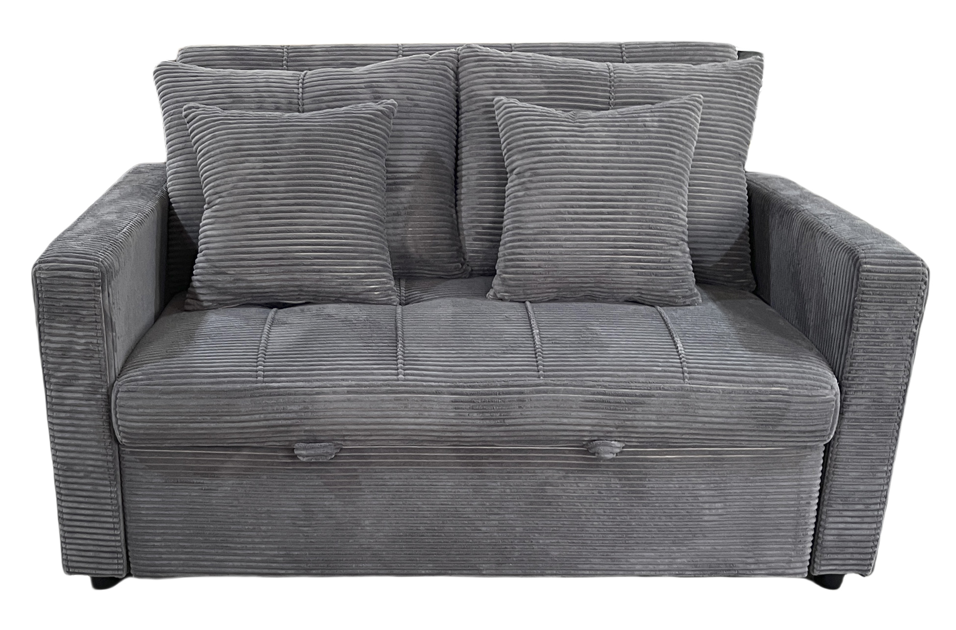 SOFA CAMA DIVAN 140 CM CORDUROY GRIS - Imagen 2