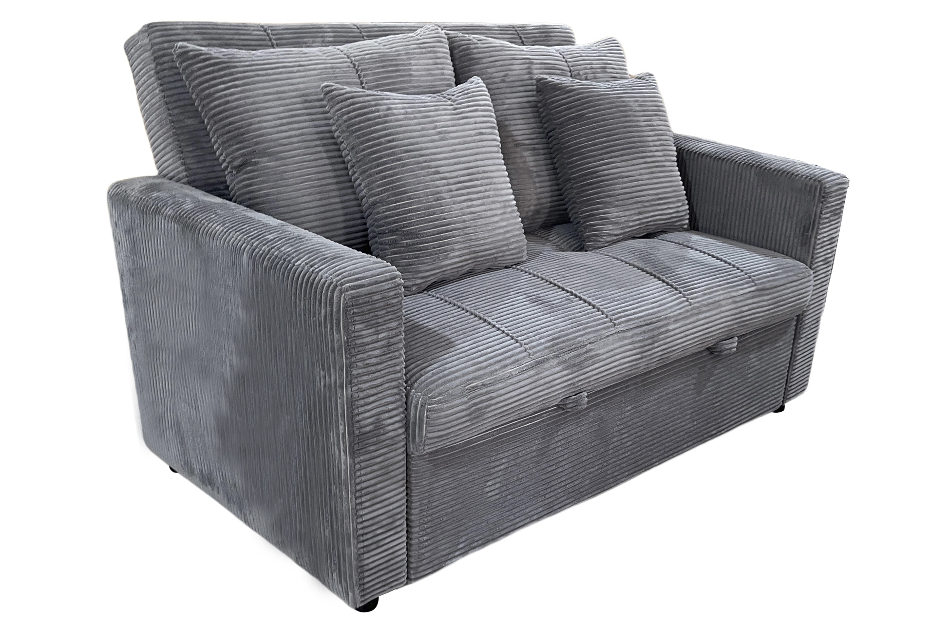 SOFA CAMA DIVAN 140 CM CORDUROY GRIS - Imagen 3